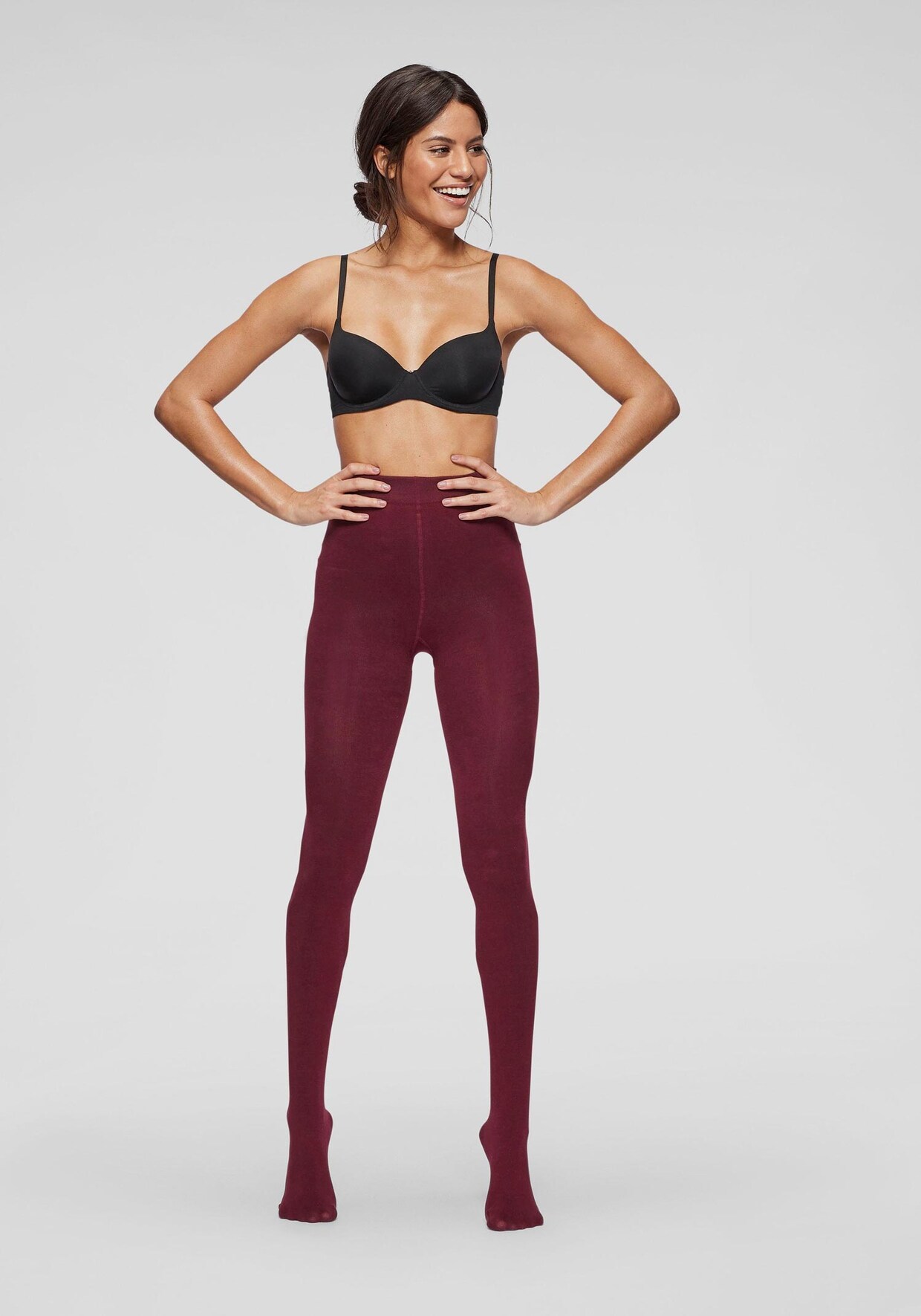 Lavana Thermostrumpfhose - 1x weinrot + 1x schwarz