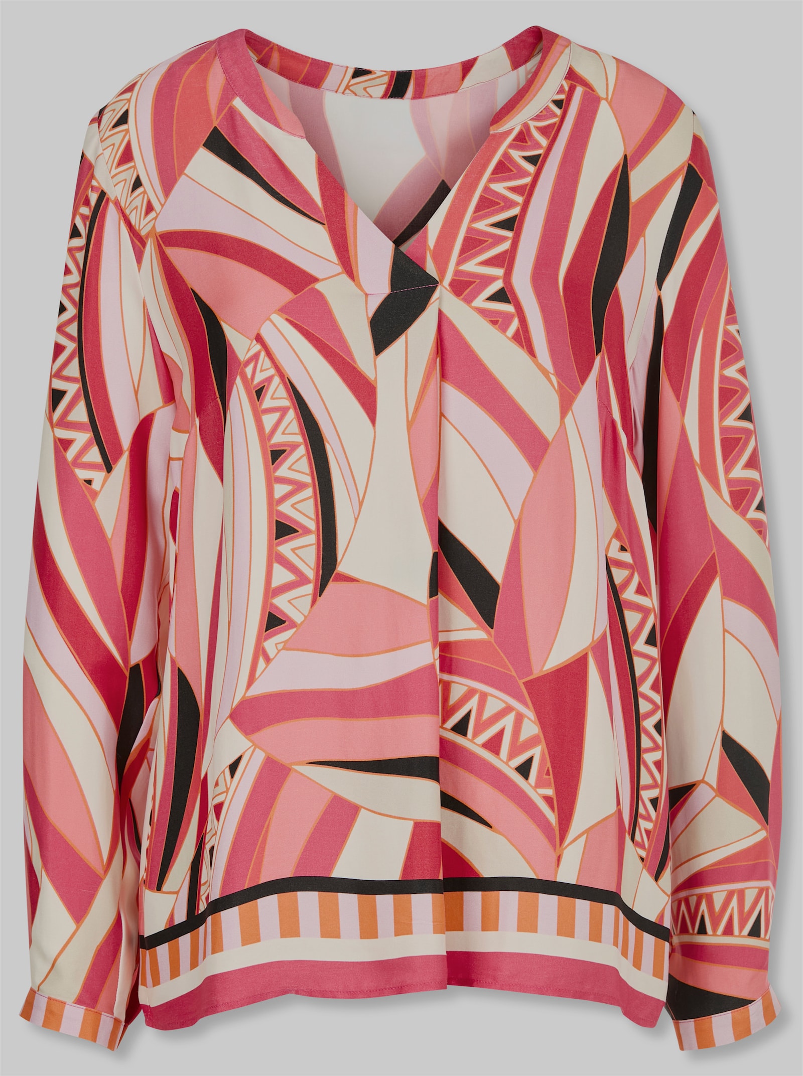heine Druckbluse mit Grafik-Dessin - sand-hummer-bedruckt