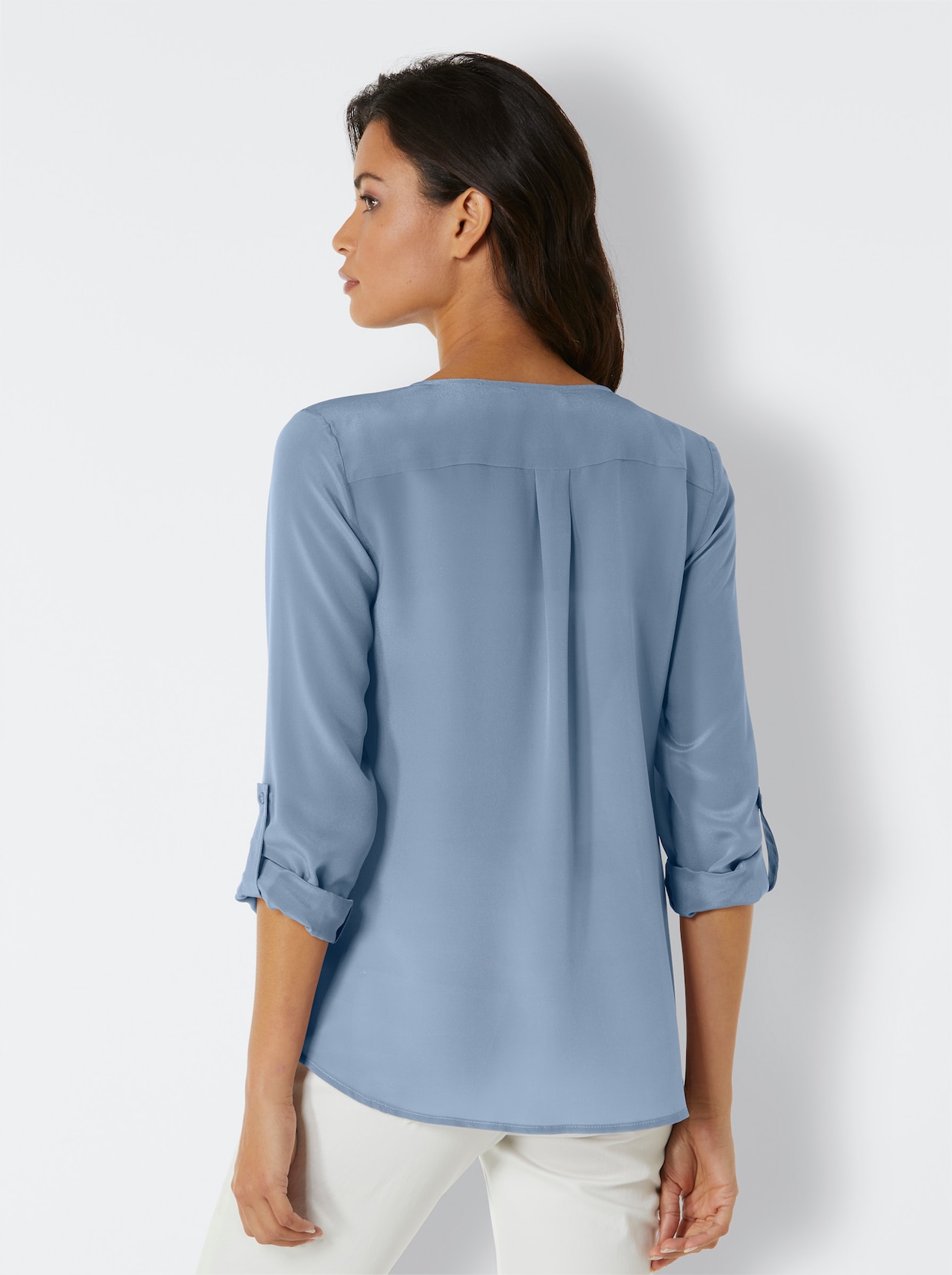 heine Zijden blouse - bleu