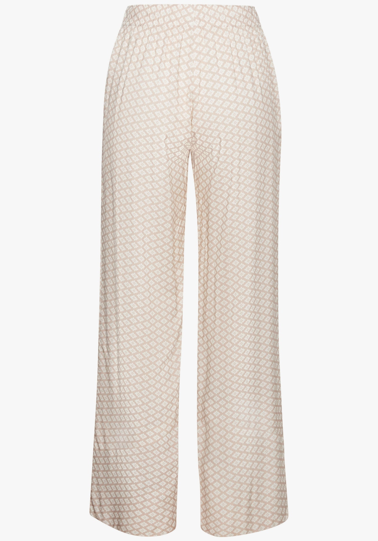 LASCANA Pyjamabroek - beige/wit gedessineerd