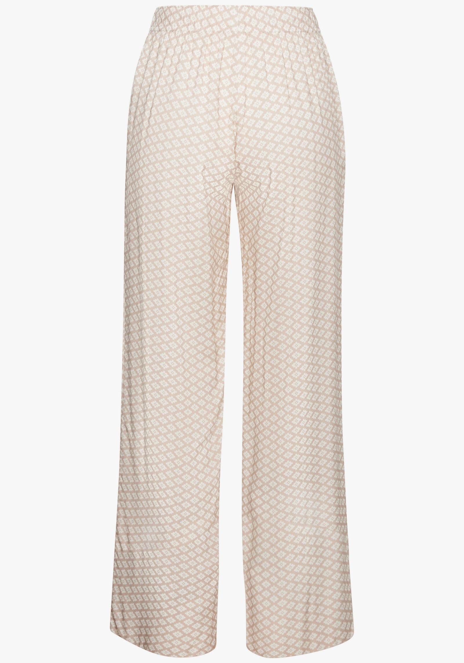 LASCANA Pyjamahose - beige-weiss-gemustert