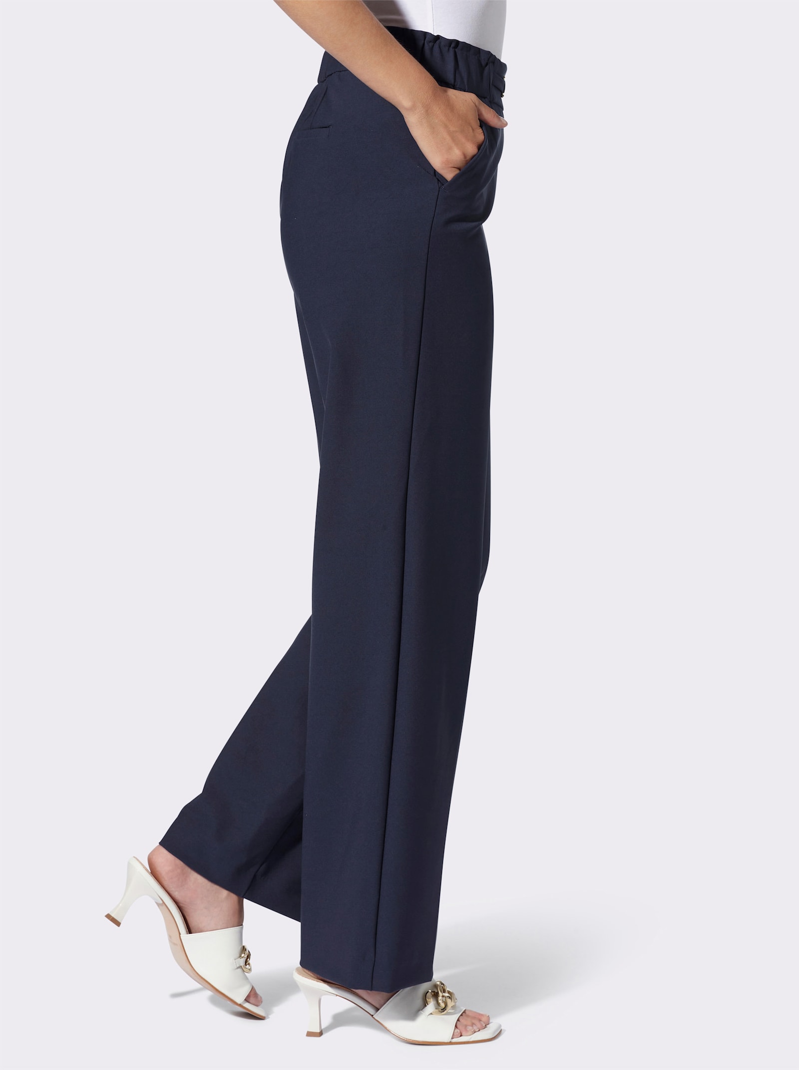 heine Schlupfhose mit Schmuckschließe - marine