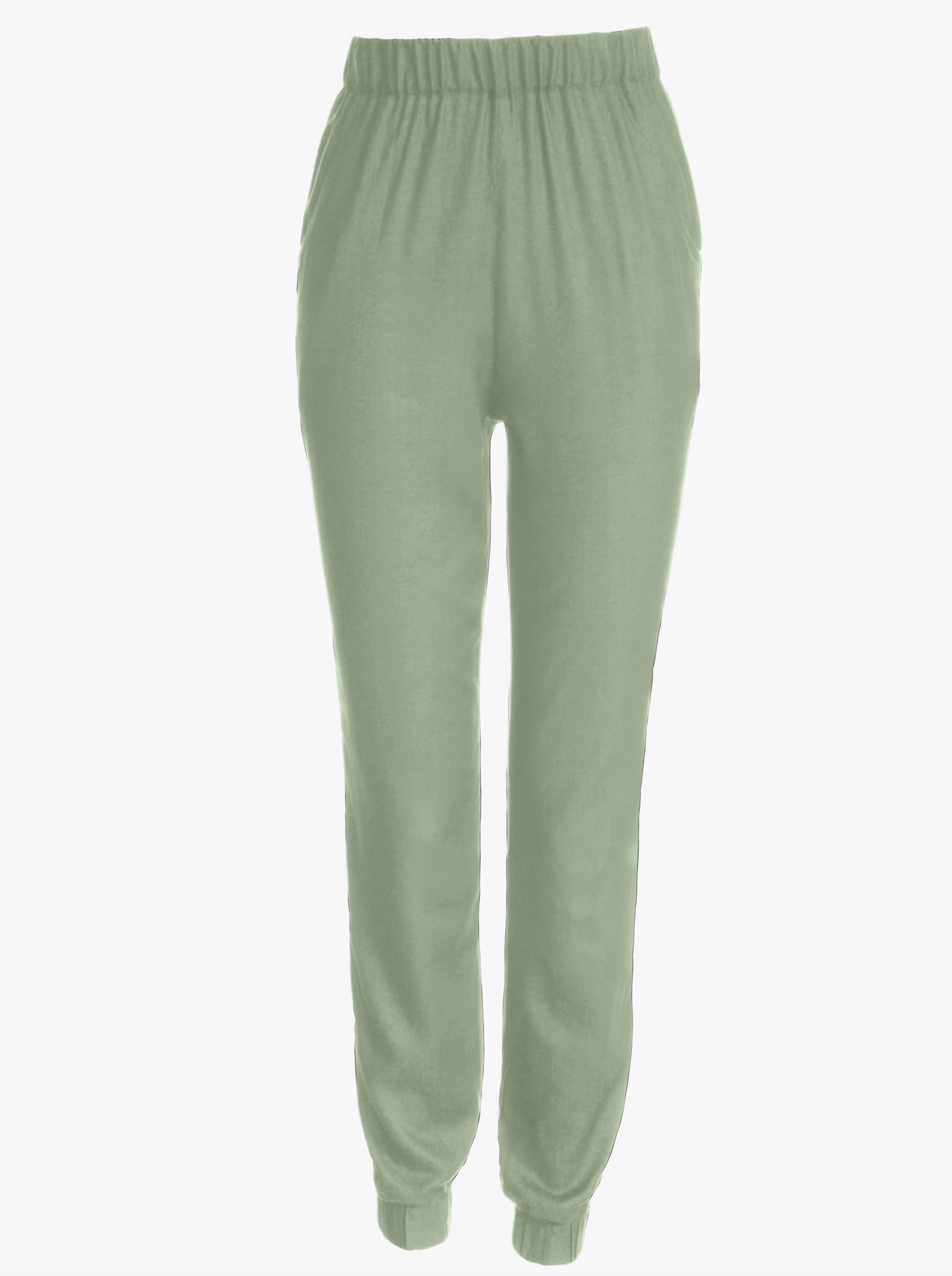 Haremshose mit Bündchen am Saum - eucalyptus