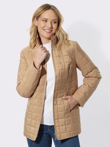 Steppjacke mit quadratischem Steppmuster - camel
