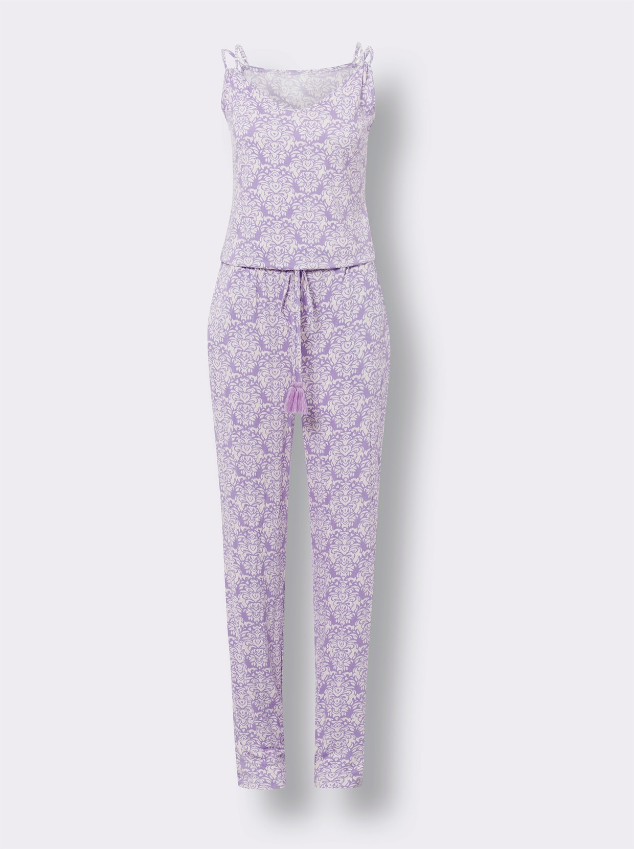 heine Jumpsuit - lavendel-ecru-bedruckt