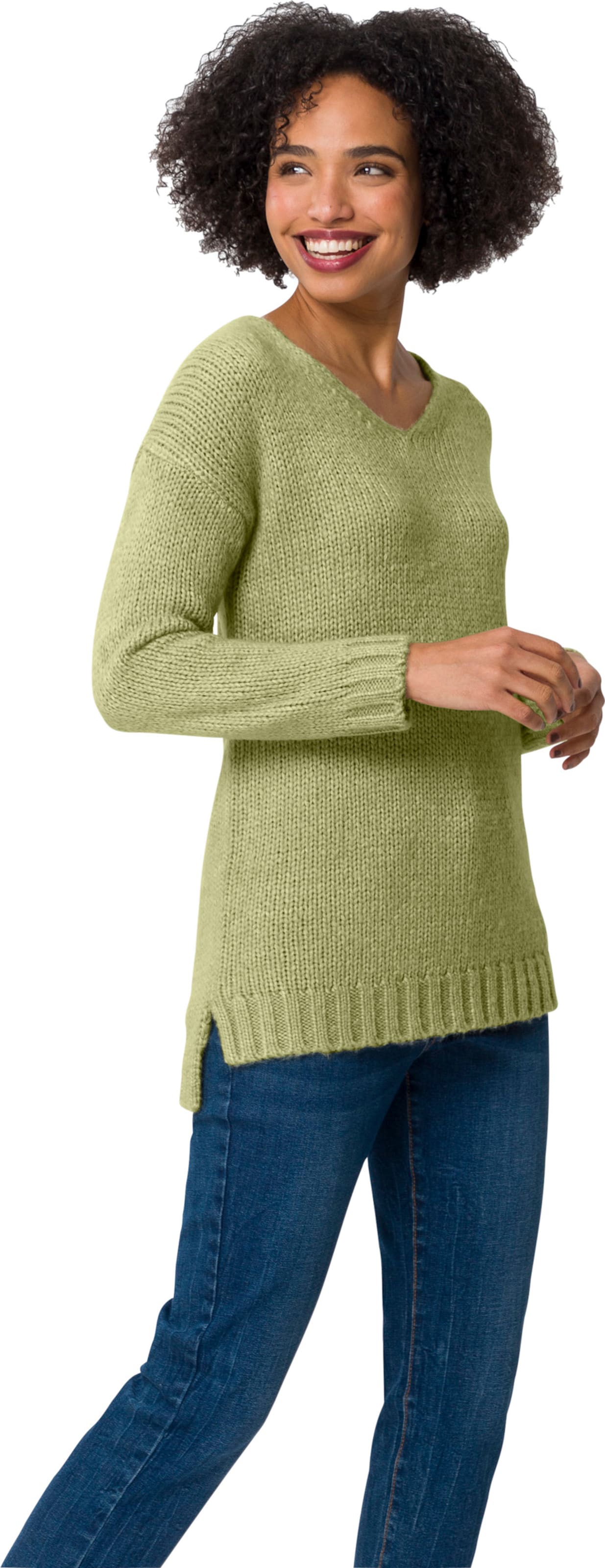 Thumbnail - V-Ausschnitt-Pullover