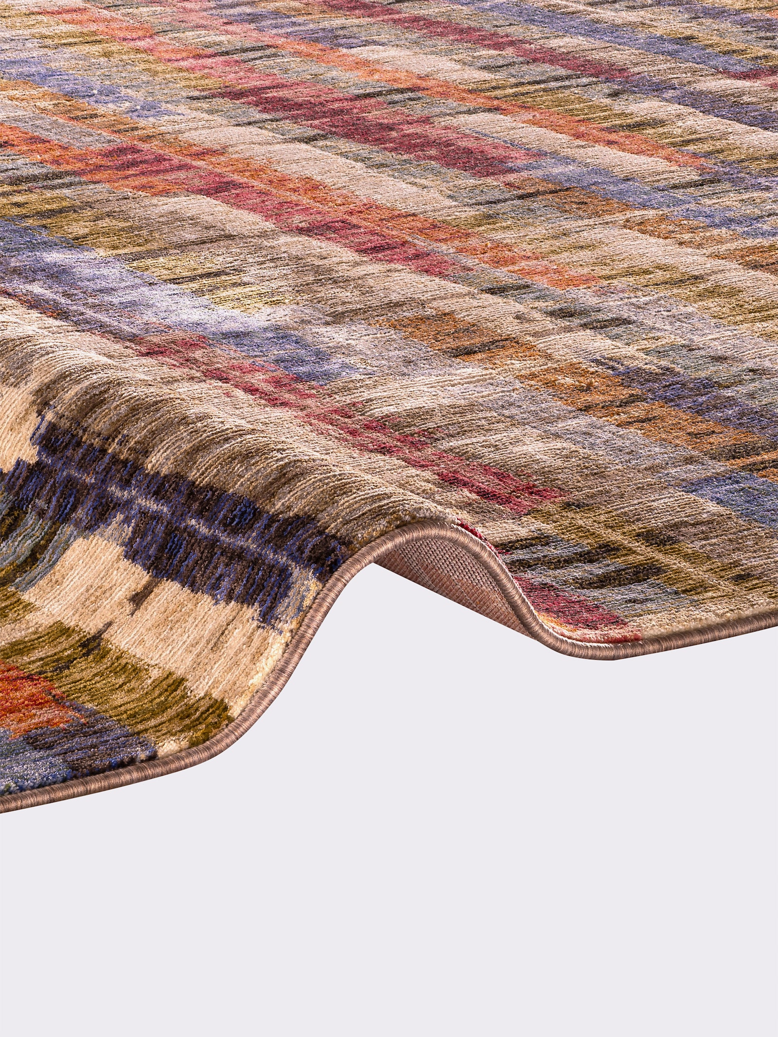 heine home Teppich - rot-ecru-meliert