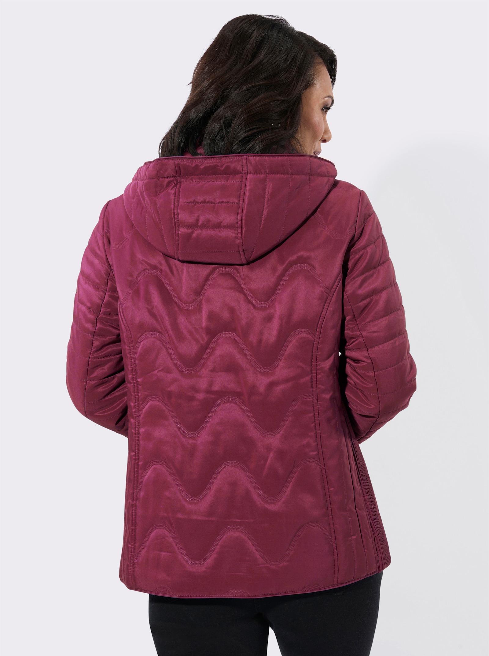 Steppjacke mit Windstopper - bordeaux