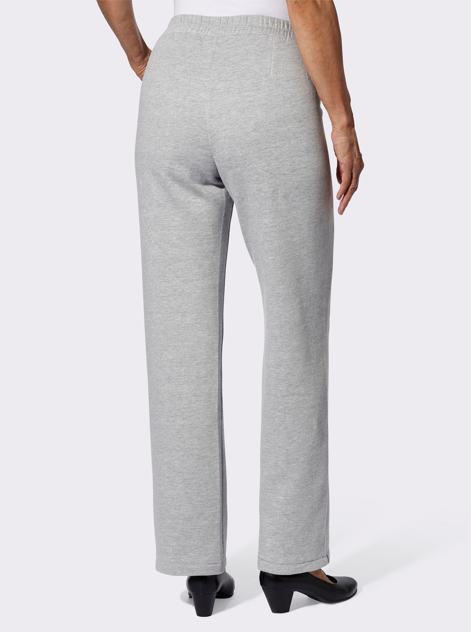 Sweathose mit rückwärtigem Dehnbund - grau-meliert