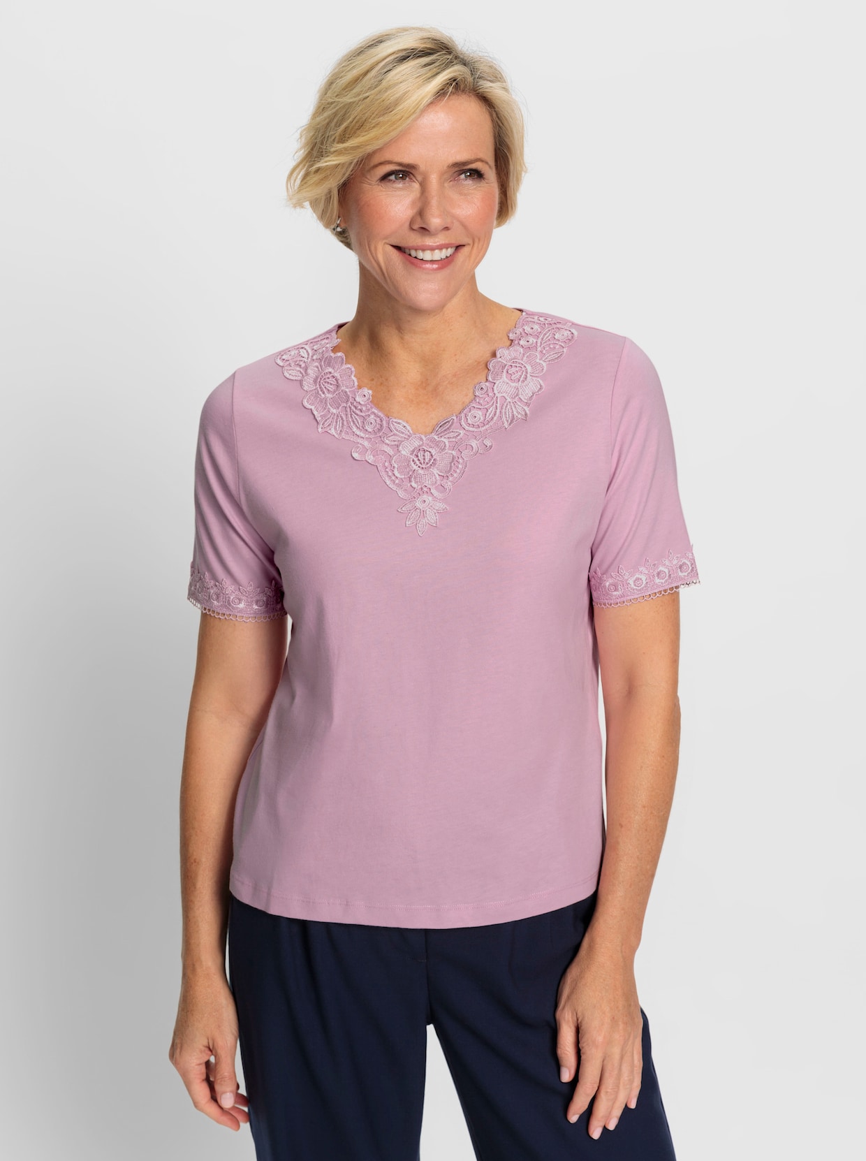 Kanten shirt - roze