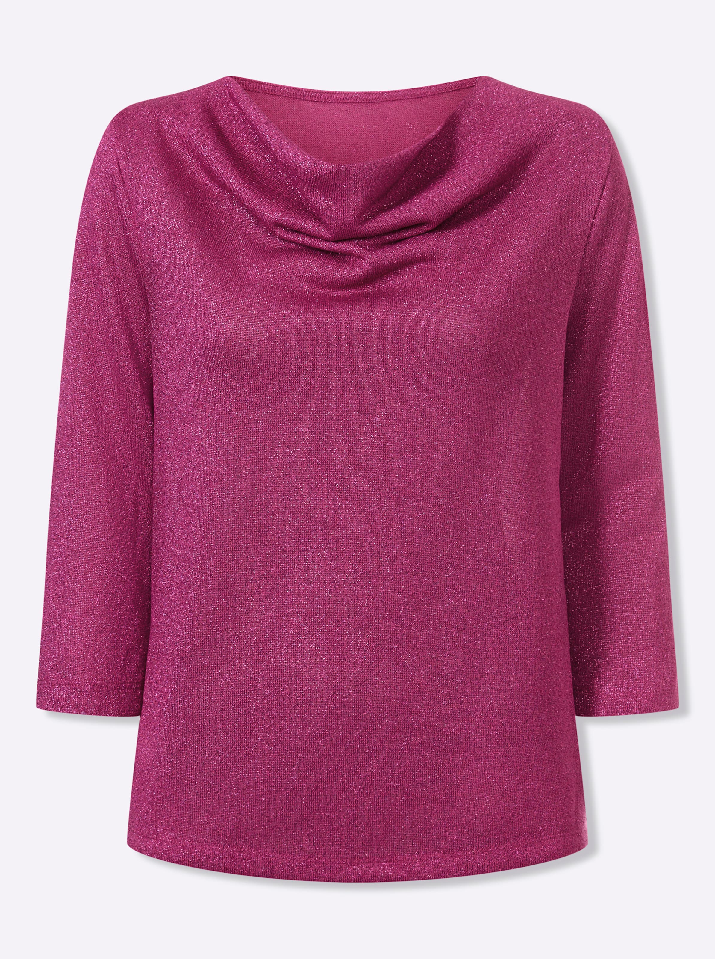 Lady Damen Magenta Wasserfallshirt "Wasserfallshirt" 1 Tlg. erhältlich in Größe 36/38/40/42/44/46/48/50 von Baur - Bild 2