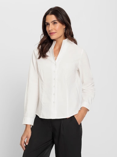 Langarmbluse mit EASY CARE-Ausrüstung - ecru