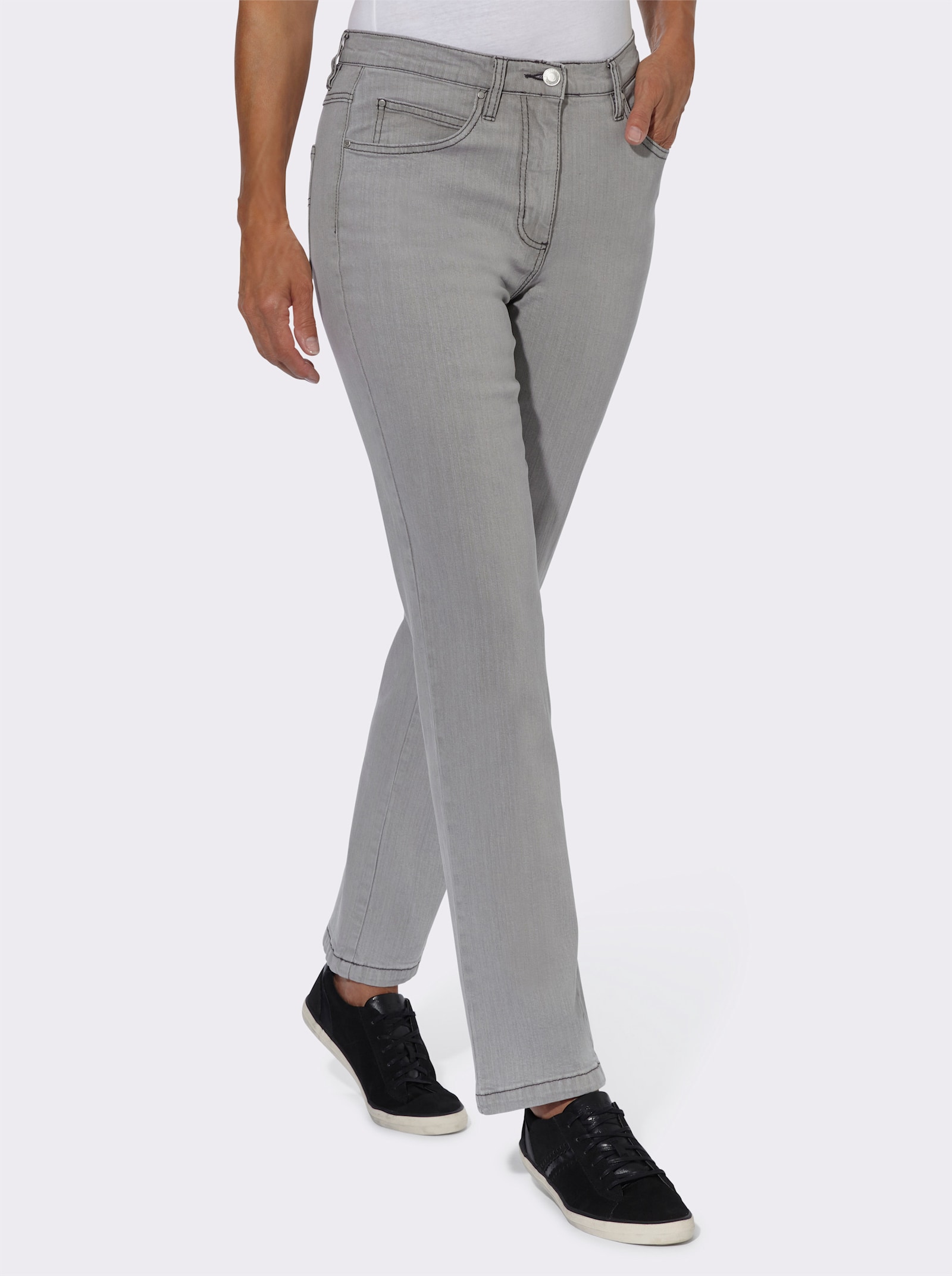 5-Pocket-Jeans mit Baumwoll-Stretch - grey-denim