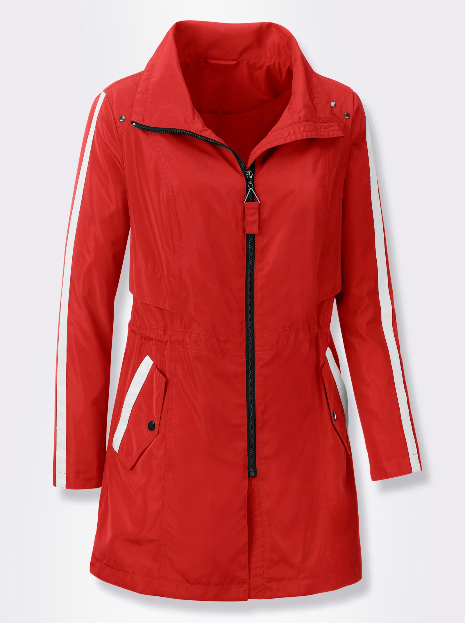 Parka in matt-schimmernder Qualität - erdbeere