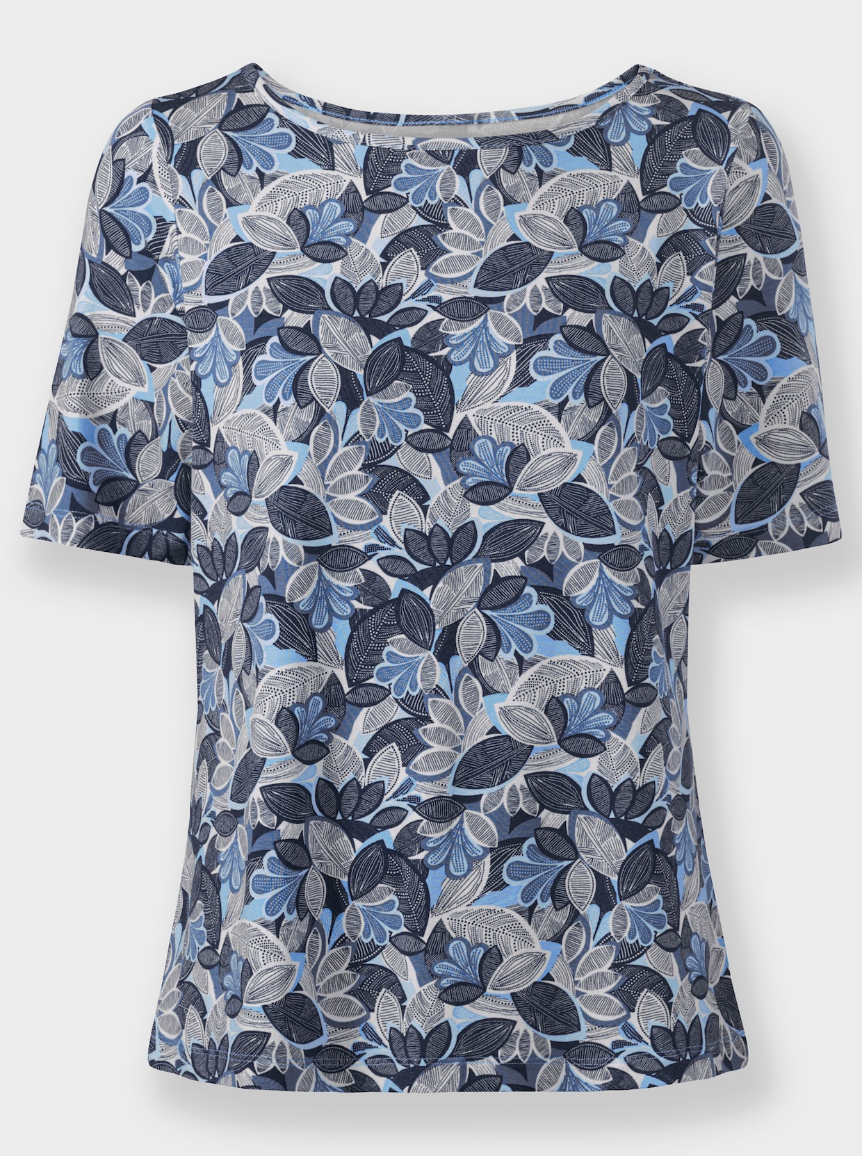 Shirt met print - lichtblauw/marine bedrukt