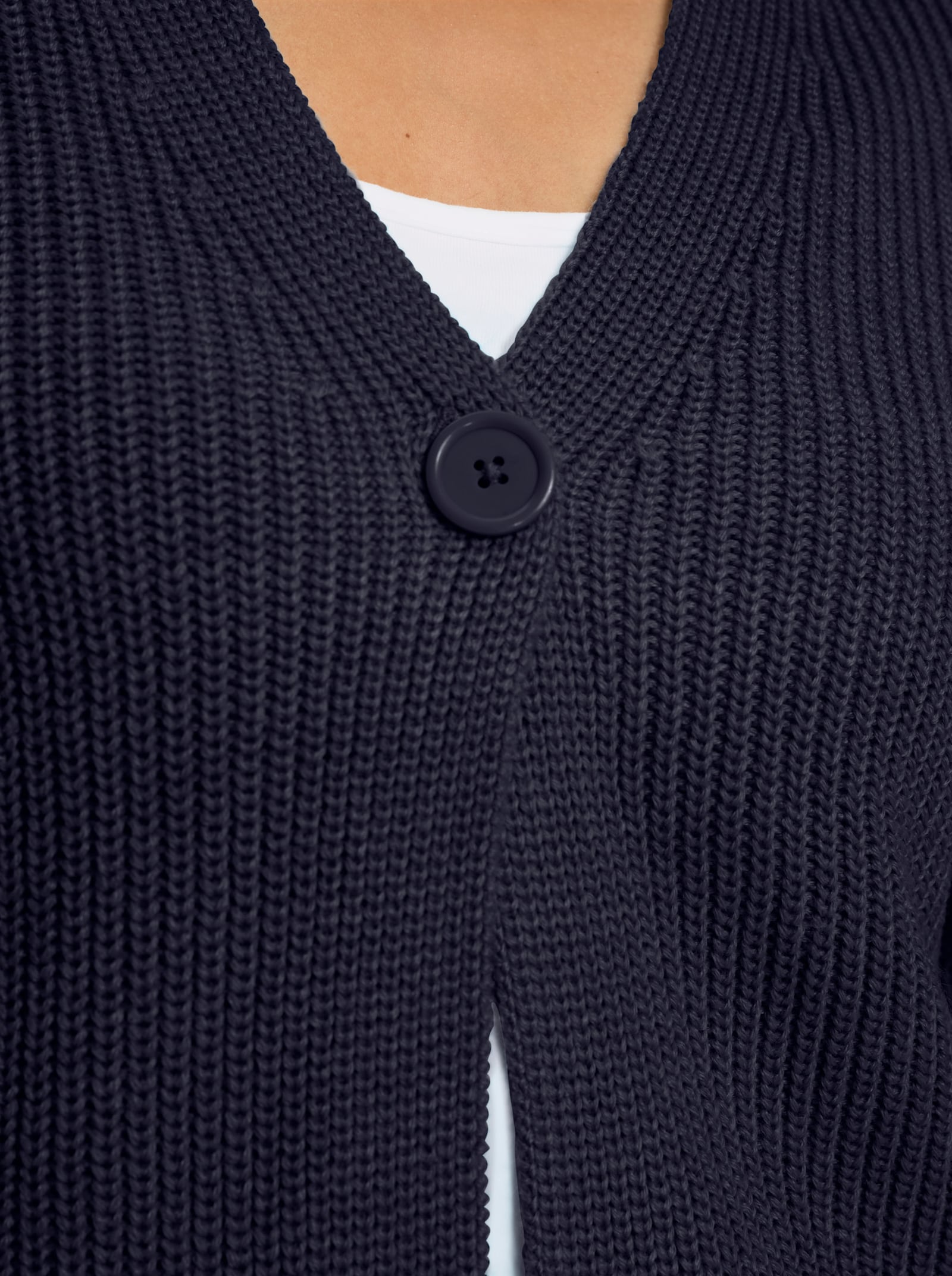 Cardigan mit V-Ausschnitt - marine
