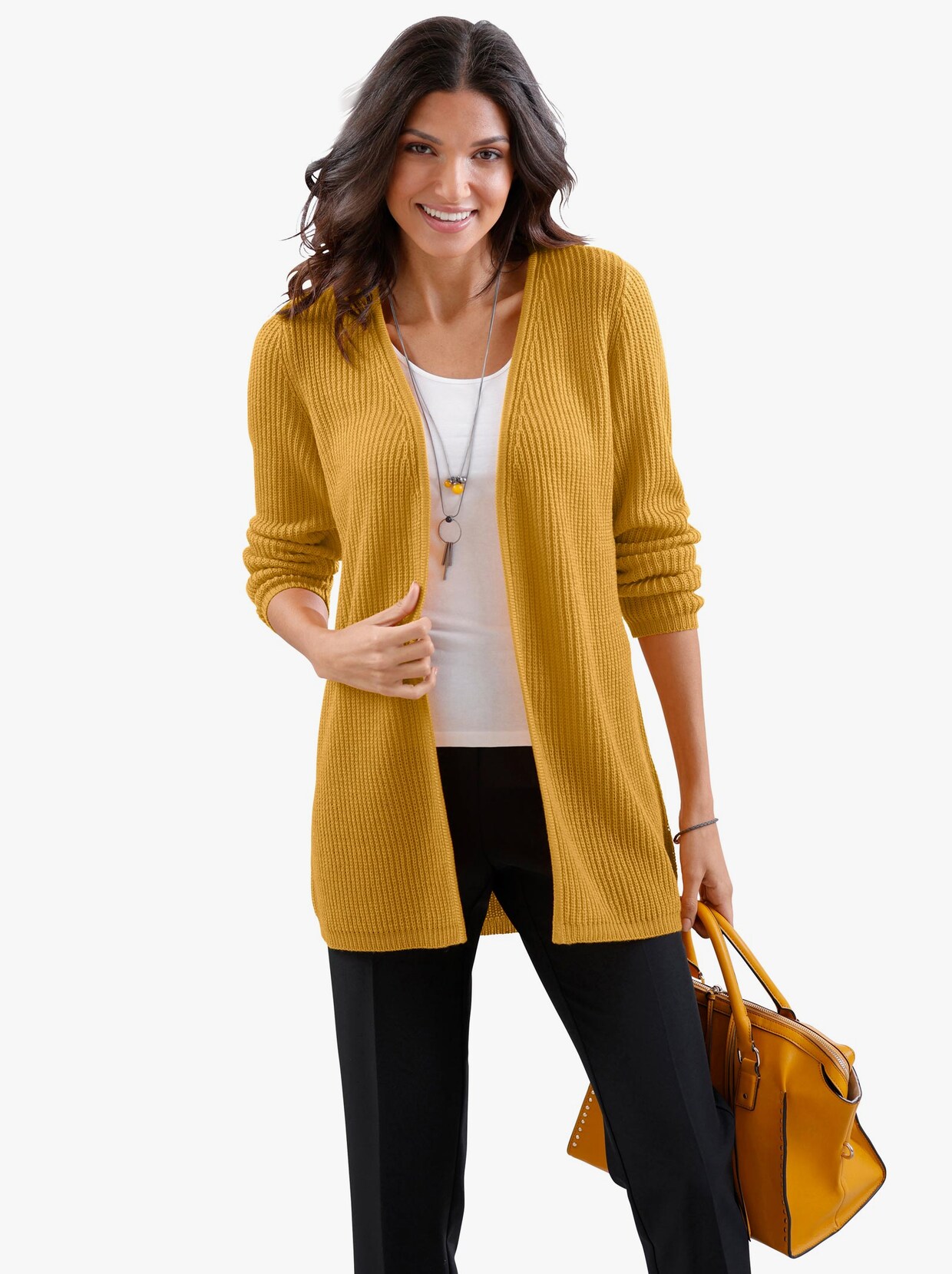 Strickjacke - ocker