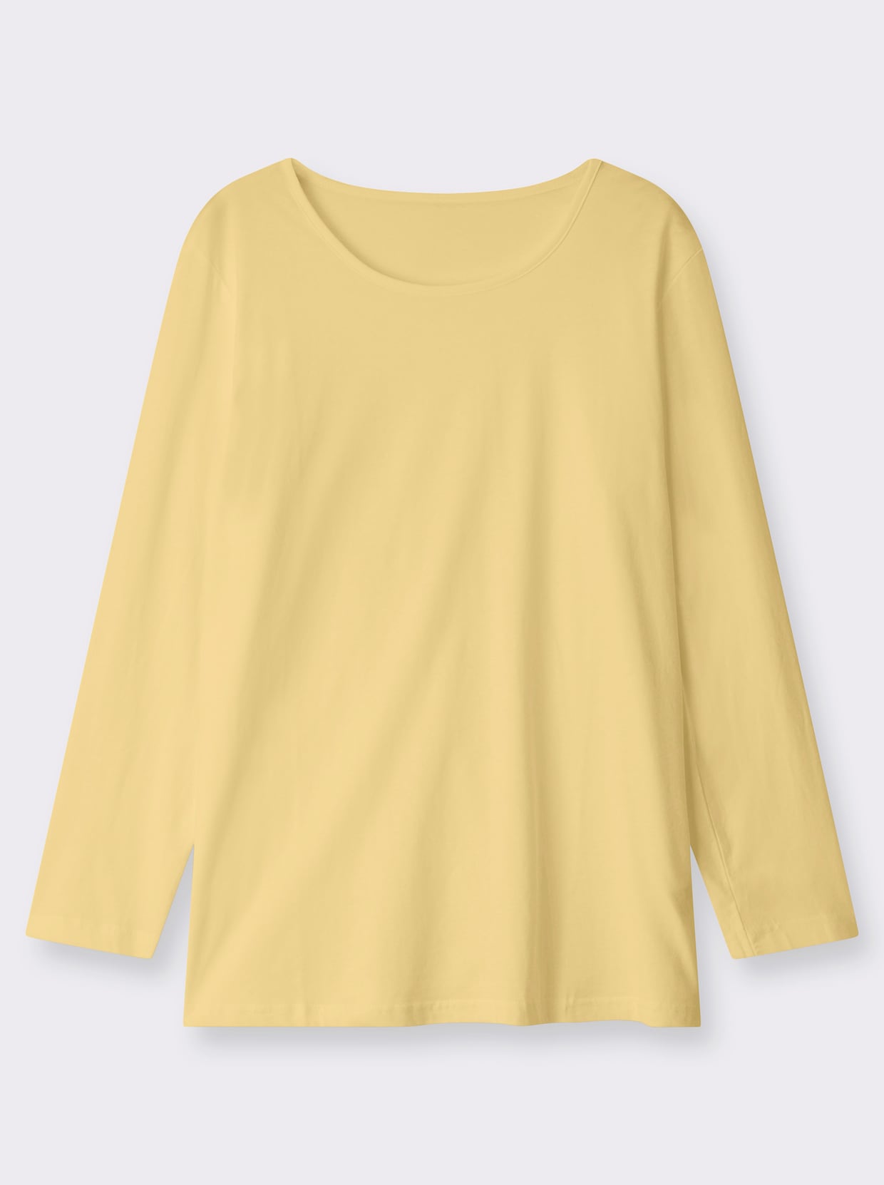 Langarmshirt in weiter Form - weiß