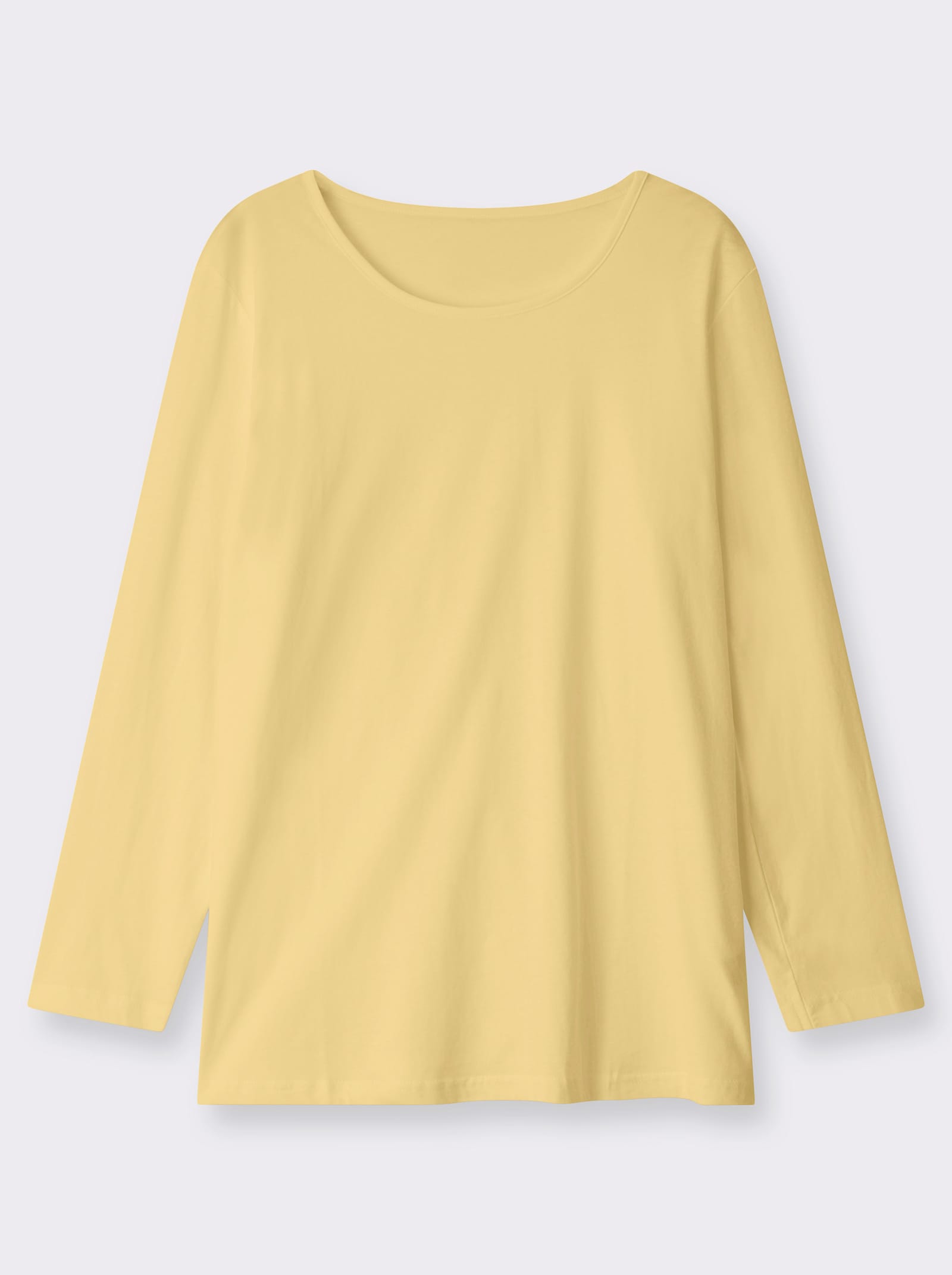 Langarmshirt in weiter Form - weiß