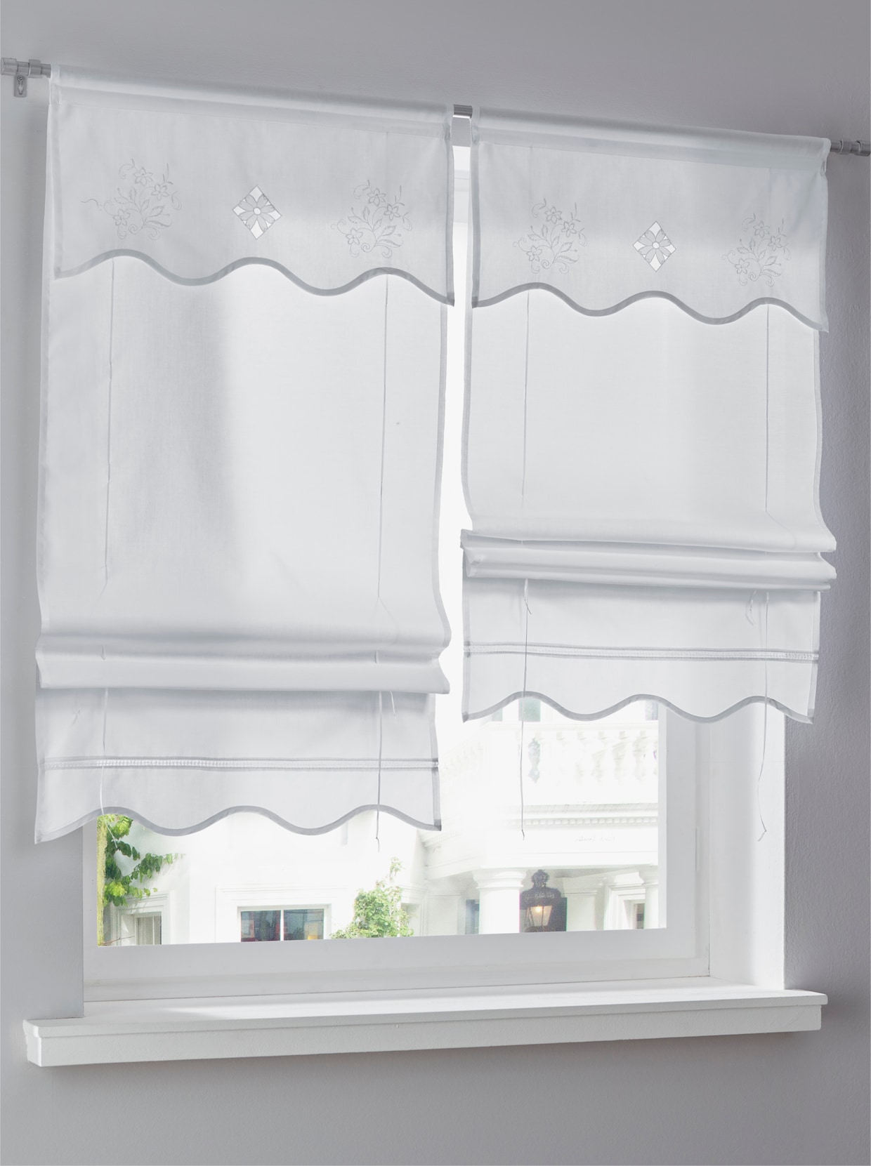 heine home Bandjesrolgordijn - wit