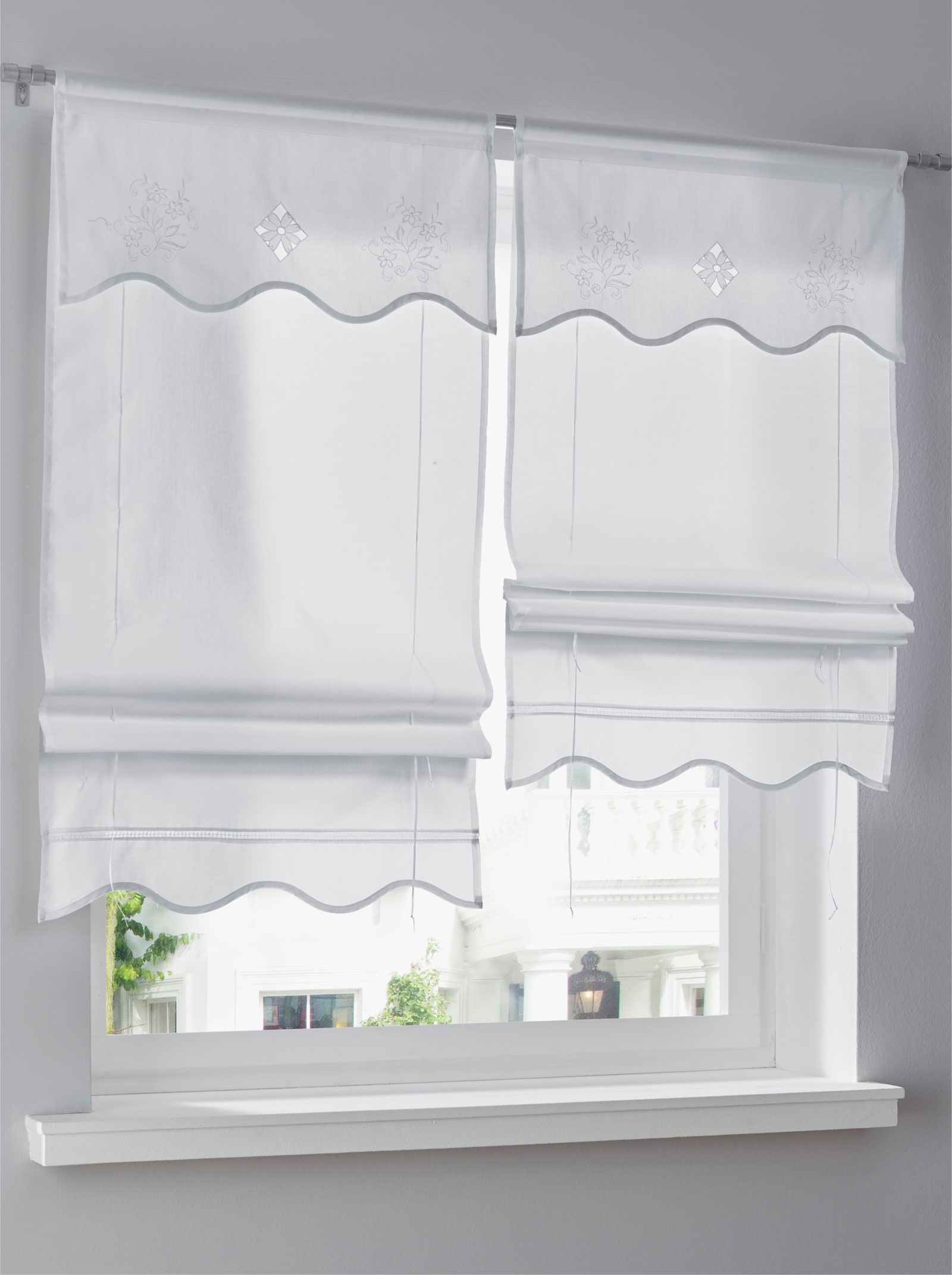 heine home Bändchenrollo - weiss