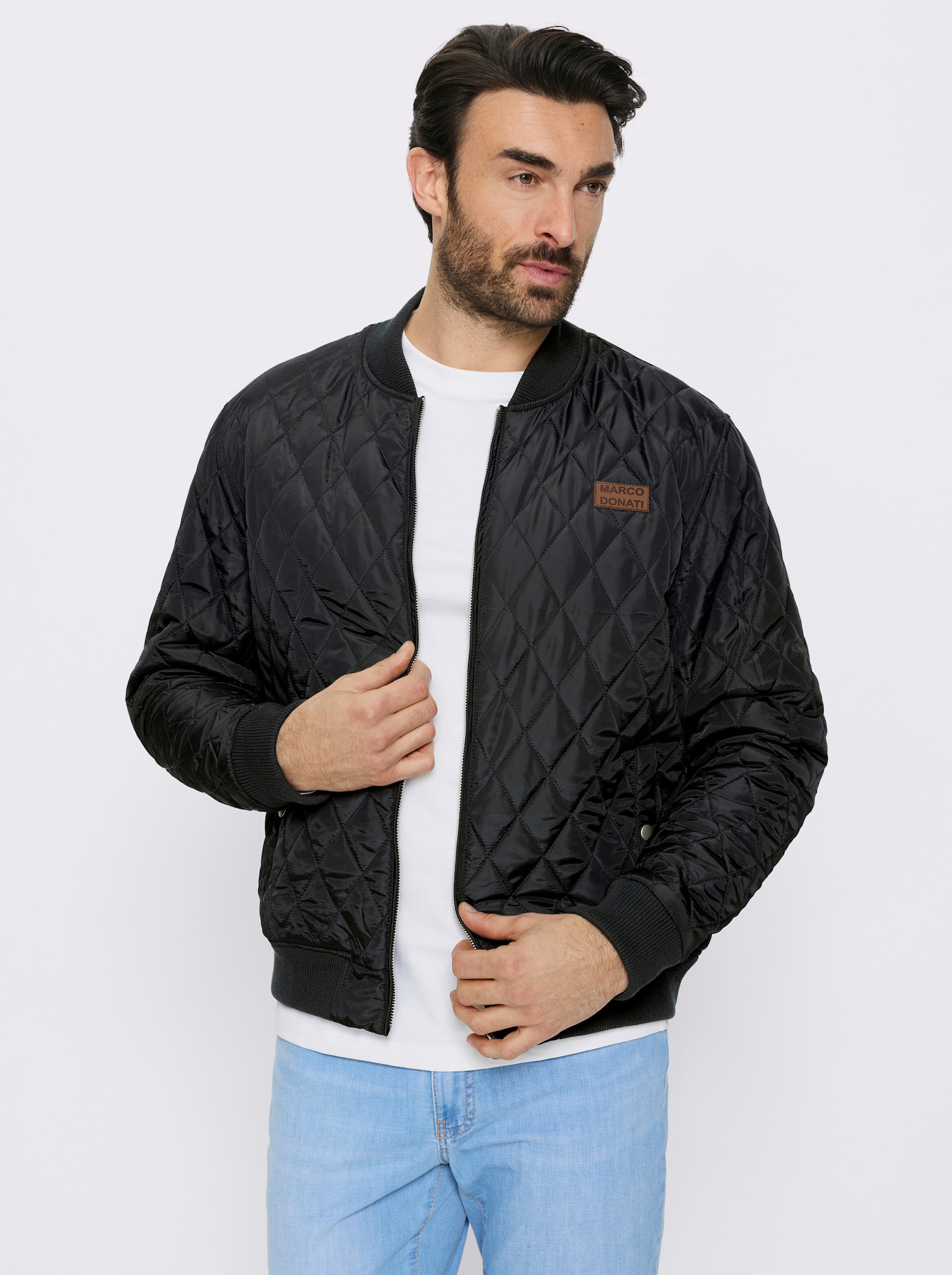 Marco Donati Steppjacke mit Rautensteppung - schwarz