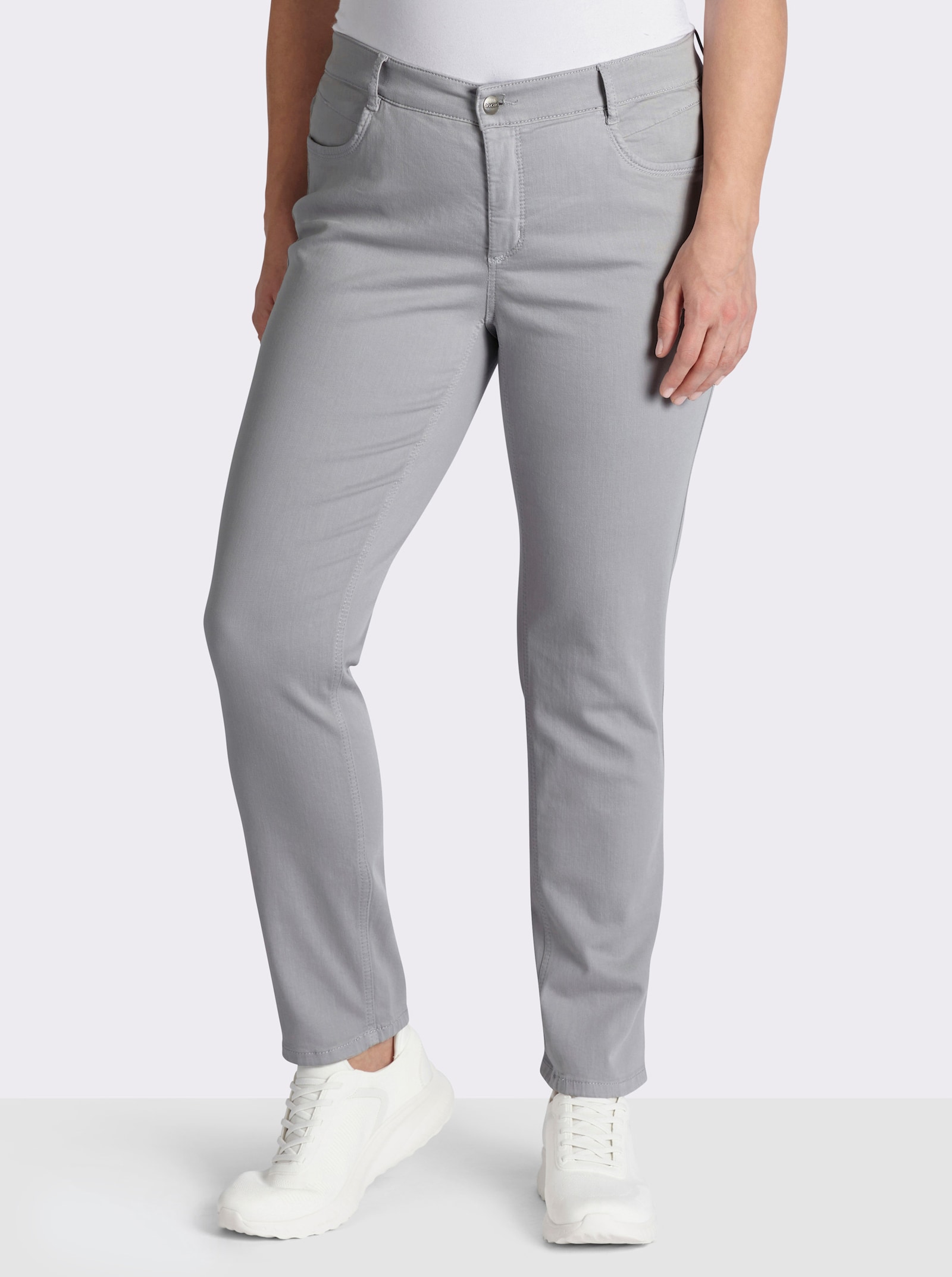Ascari Stretch-Jeans in Röhren-Form - grau