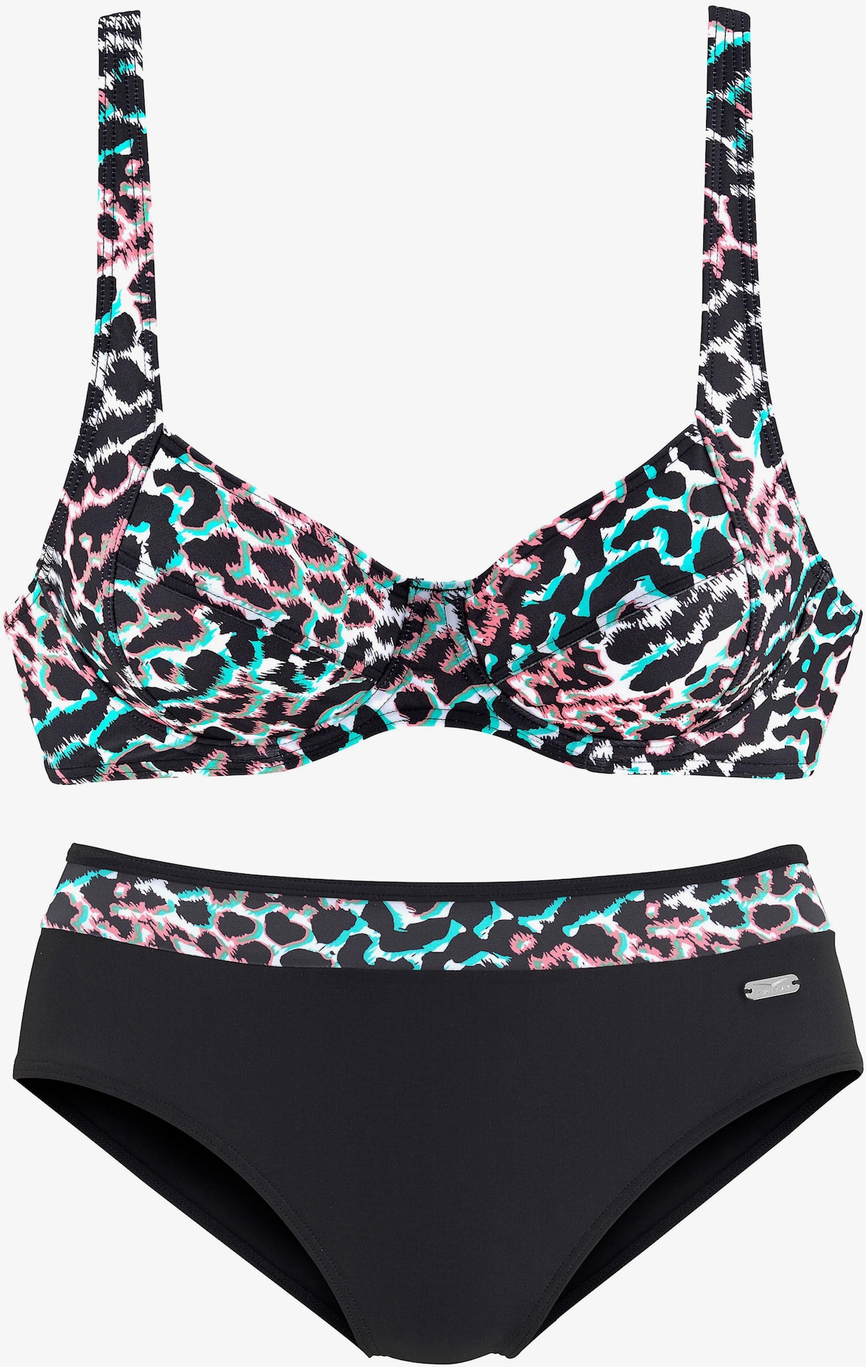 Venice Beach Beugelbikini - zwart geprint