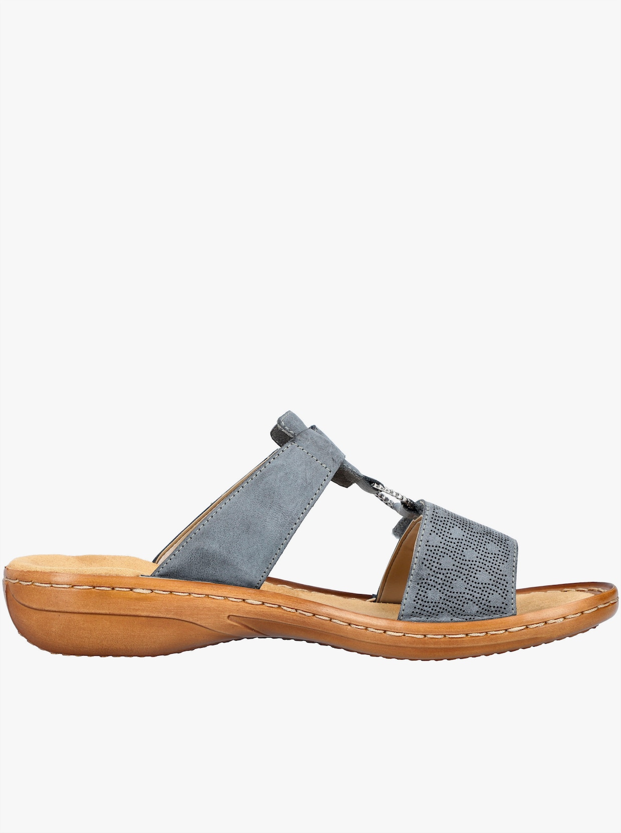 Rieker slippers - lichtblauw