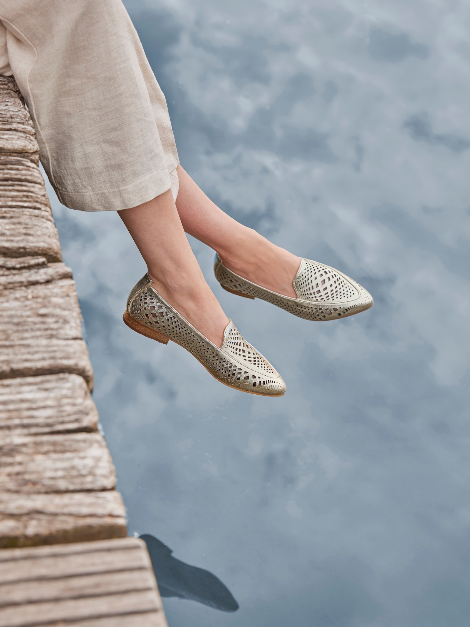 heine Slipper - goldfarben