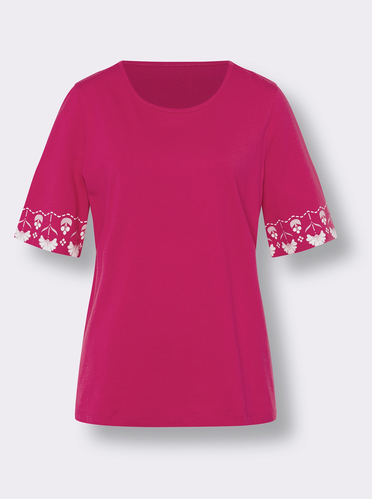Shirt met korte mouwen - pink/wit