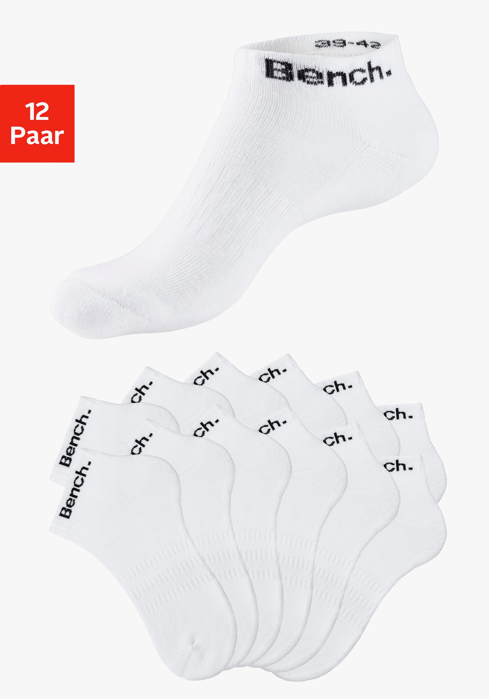 Bench. Sportsocken - 12x weiß