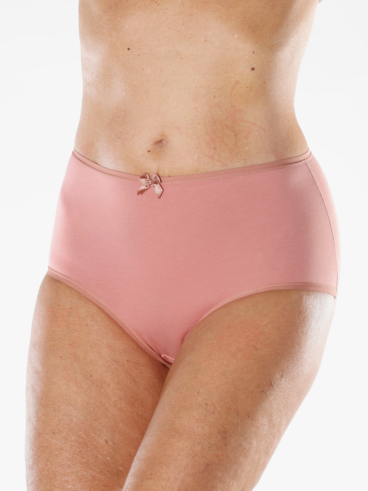 Taillenslip - marine-bedruckt + marine + rosenholz