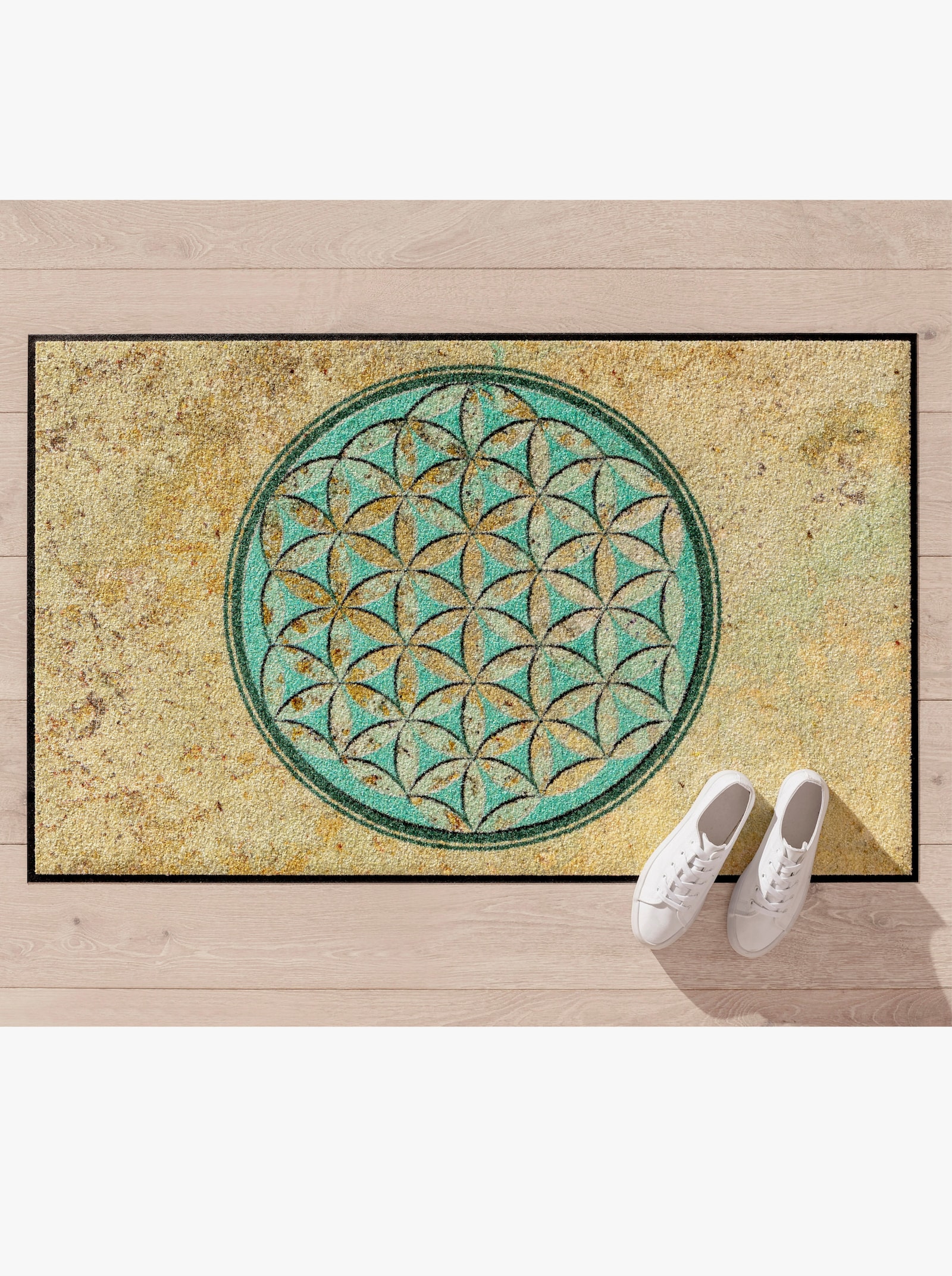 Salonloewe Voetmat - ecru/mint