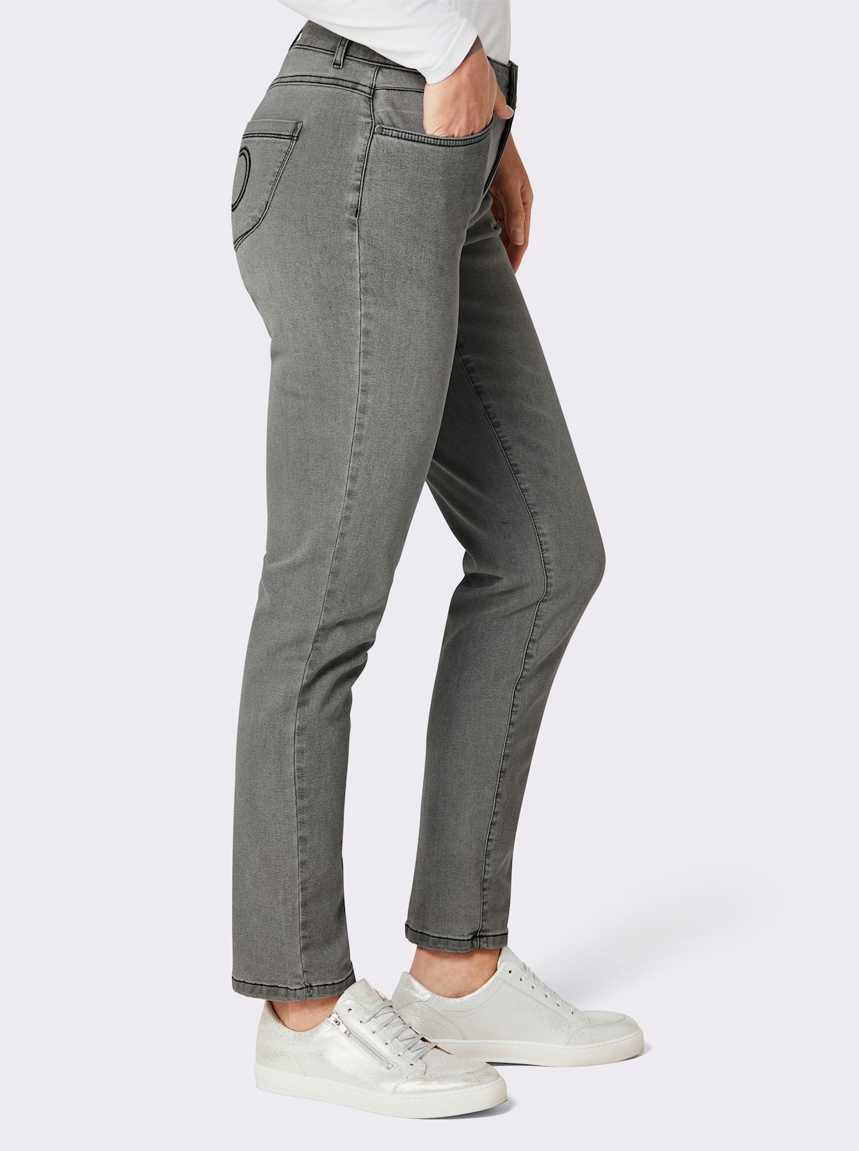 CREATION L PREMIUM Thermo-Jeans - grey denim