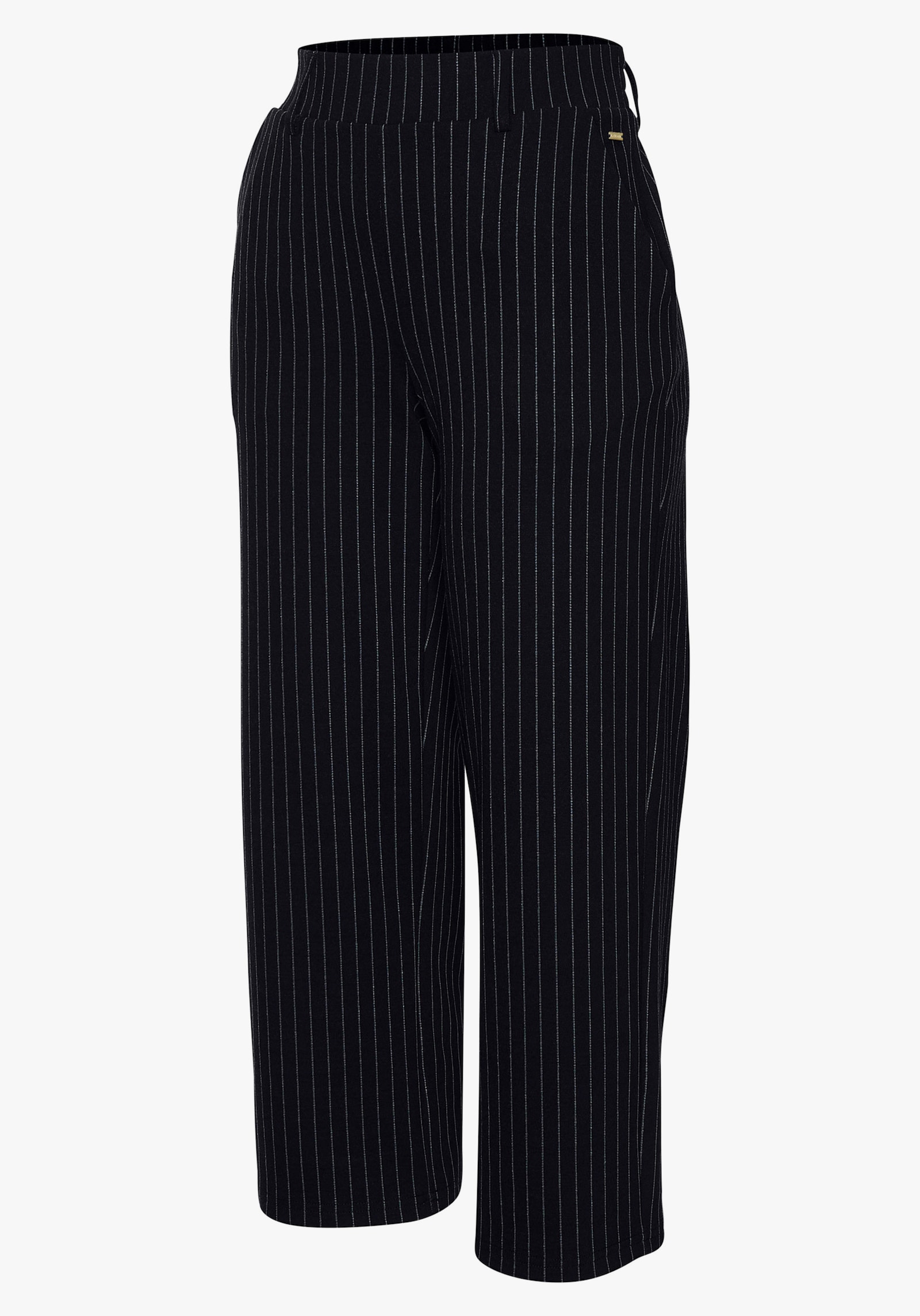 LASCANA Pantalon large - noir à rayures