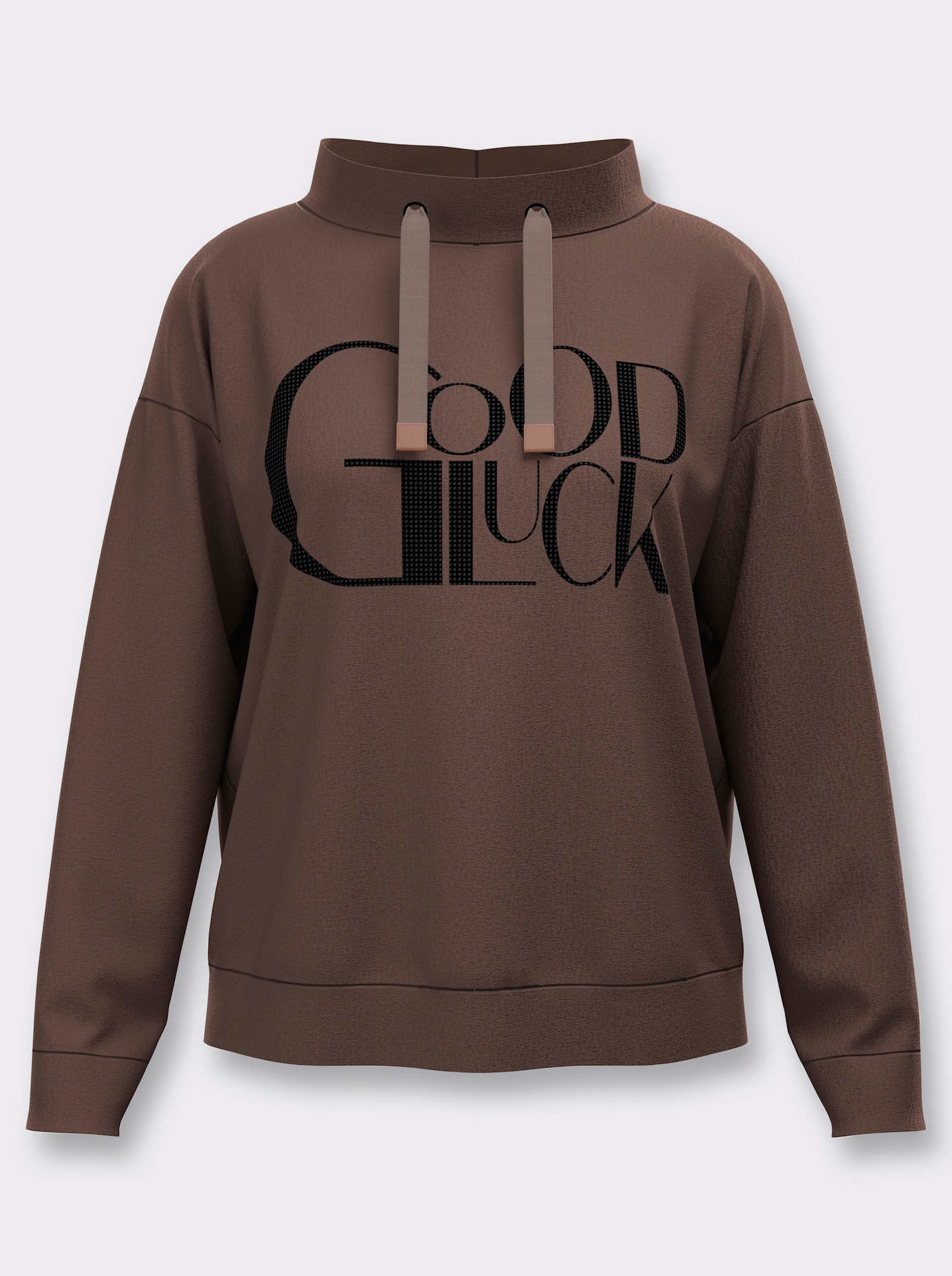 heine Sweatshirt mit Lettering-Print - schoko