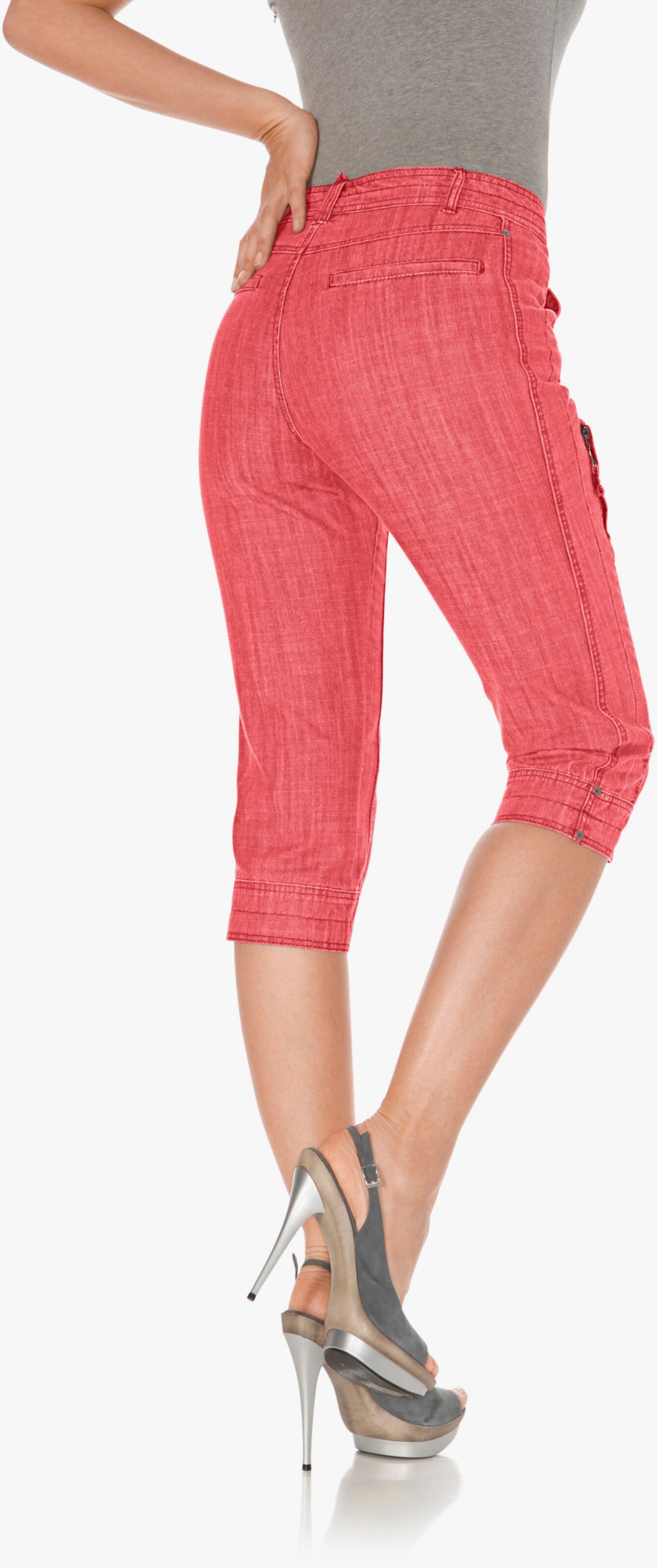 heine Caprihose aus Baumwoll-Stretch - rot