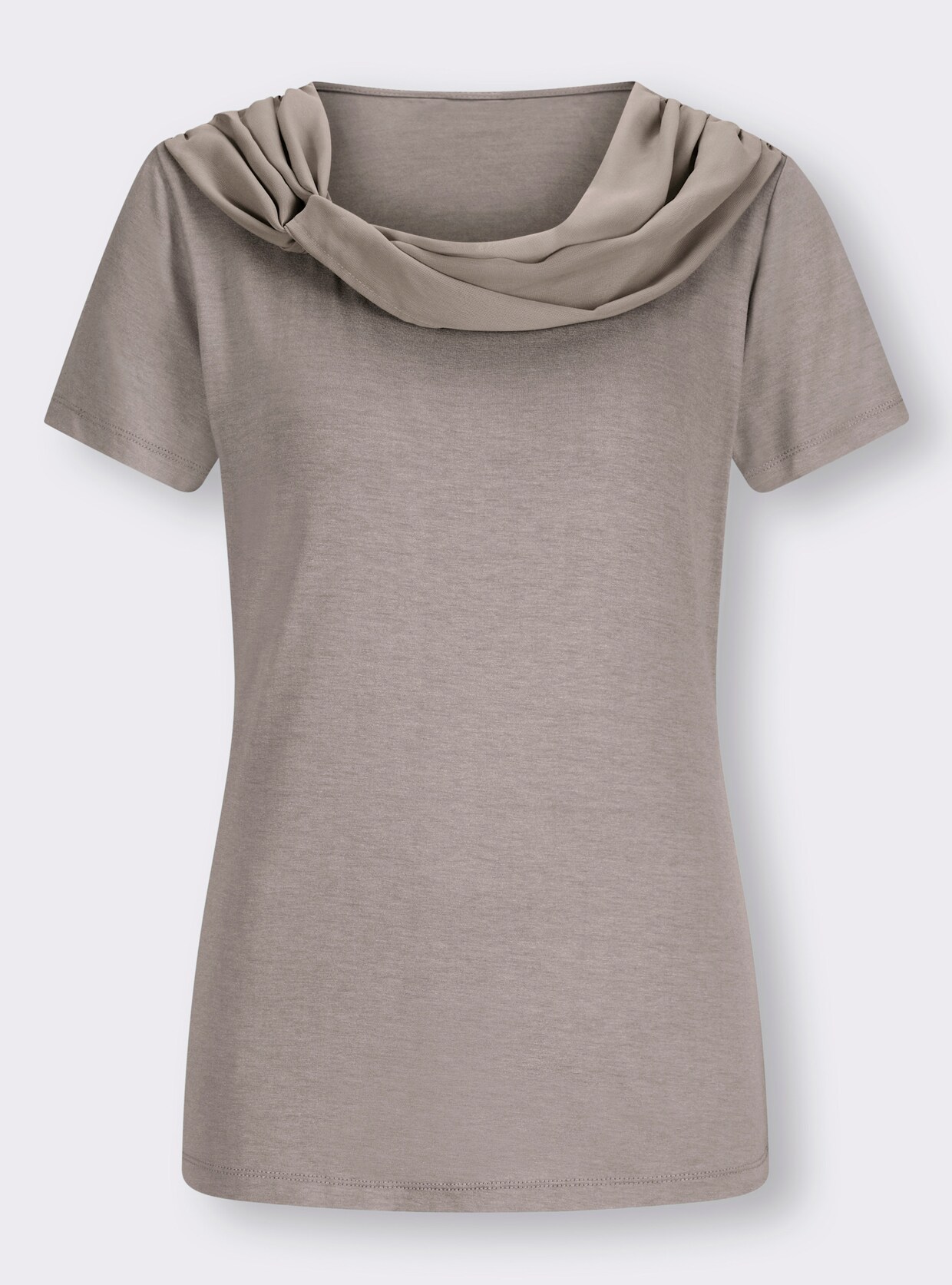 heine Rundhals-Shirt - taupe