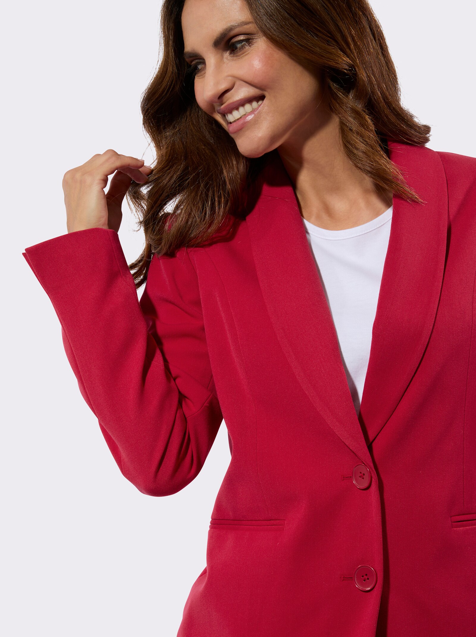 Blazer mit Schulterpolstern - rot