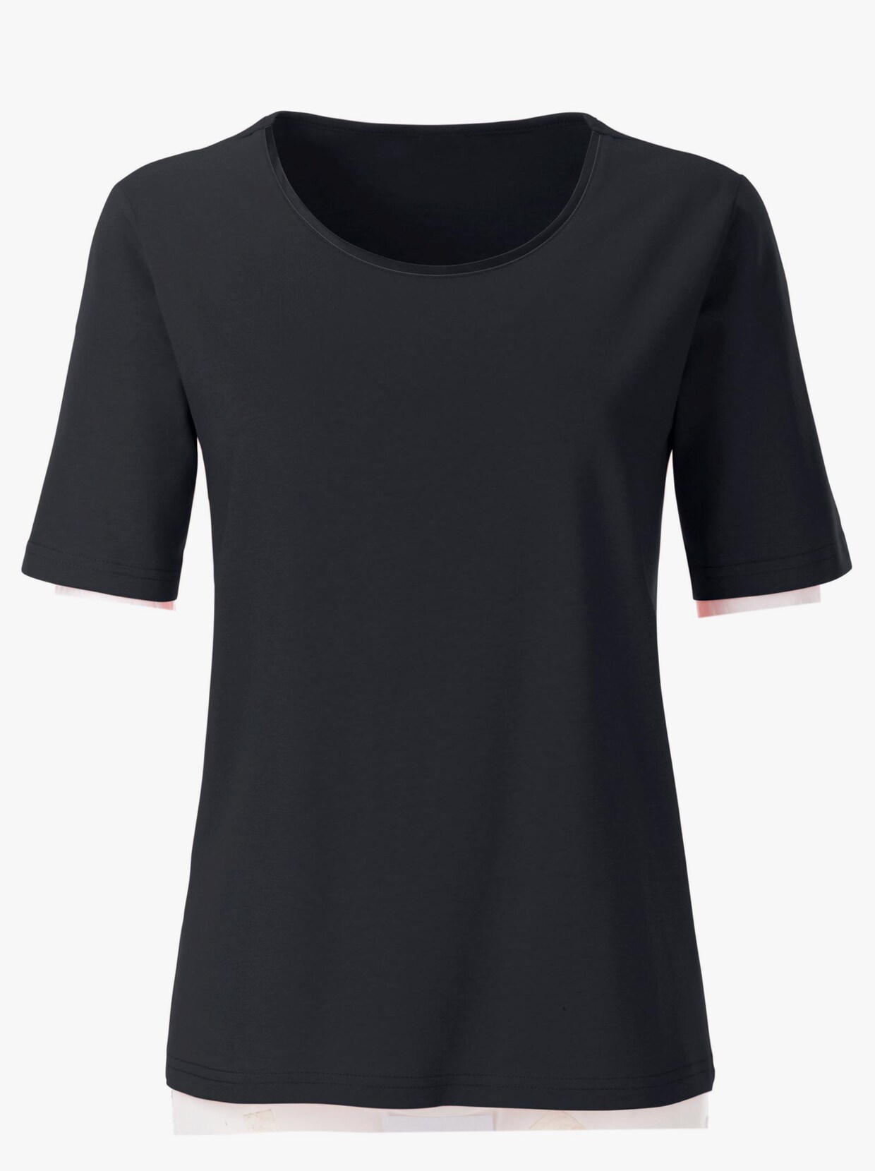 Rundhalsshirt - schwarz