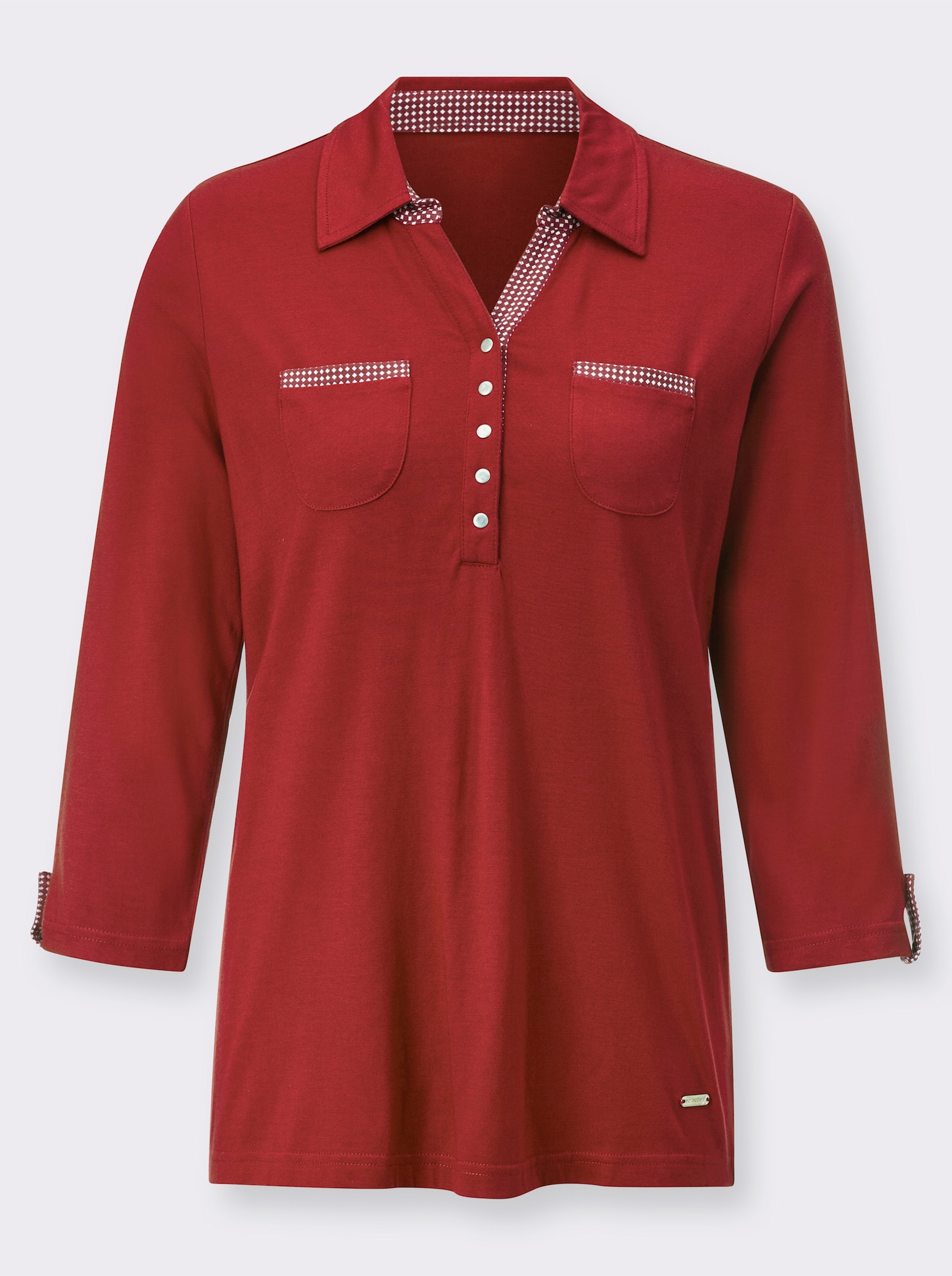 Polokošile s lištou na patentky - třešňová