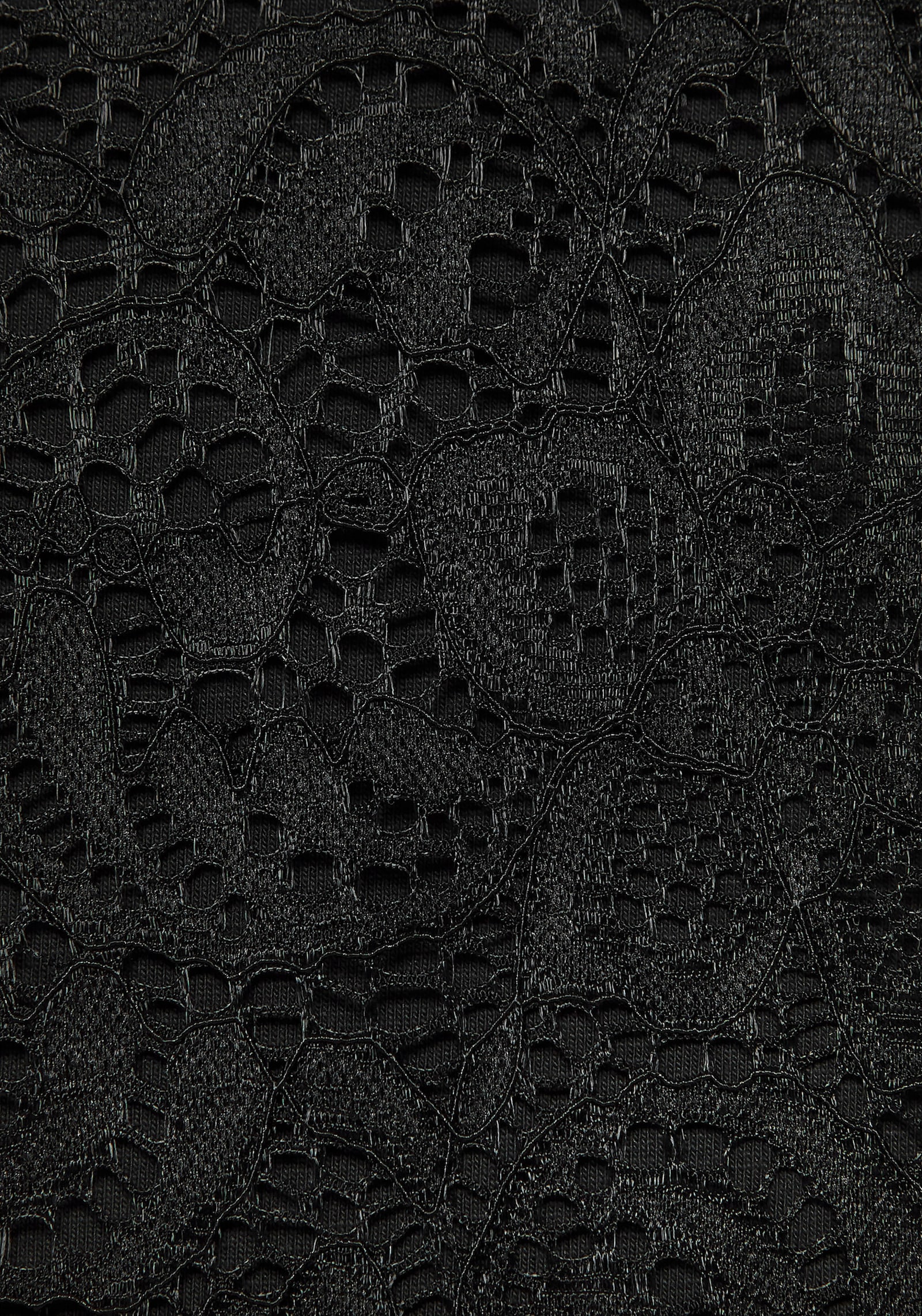 LASCANA Spitzenshirt - schwarz