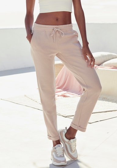 H.I.S Pantalon molletonné - beige