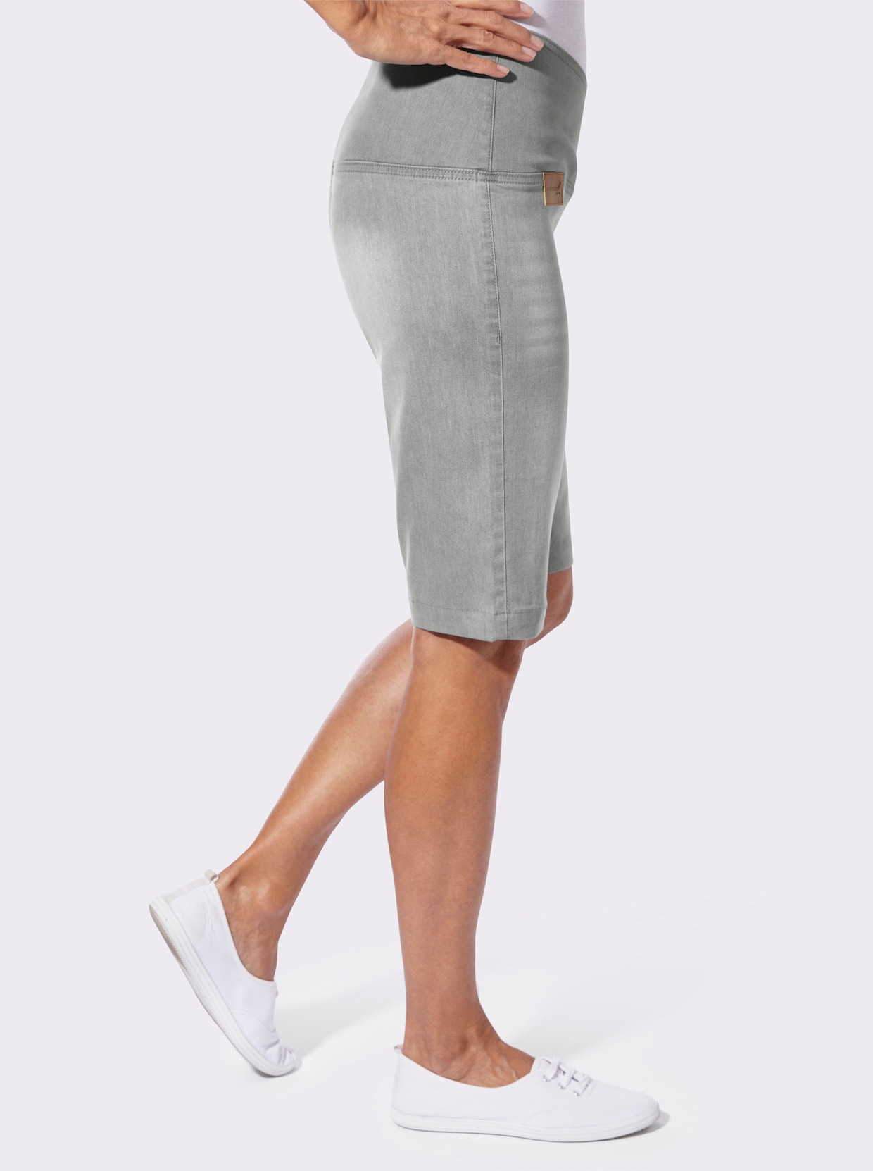 Jeansbermudas - light grey-denim