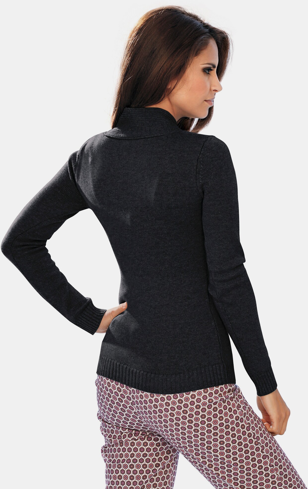 heine V-Pullover - schwarz