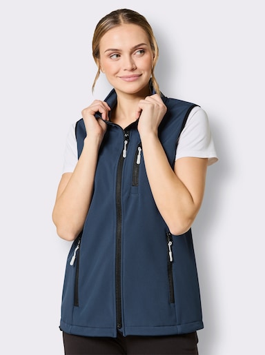 Catamaran Sports Softshellweste mit Reißverschluss-Tasche hinten - dunkelblau