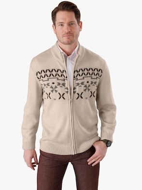 Strickjacke - stein-gemustert