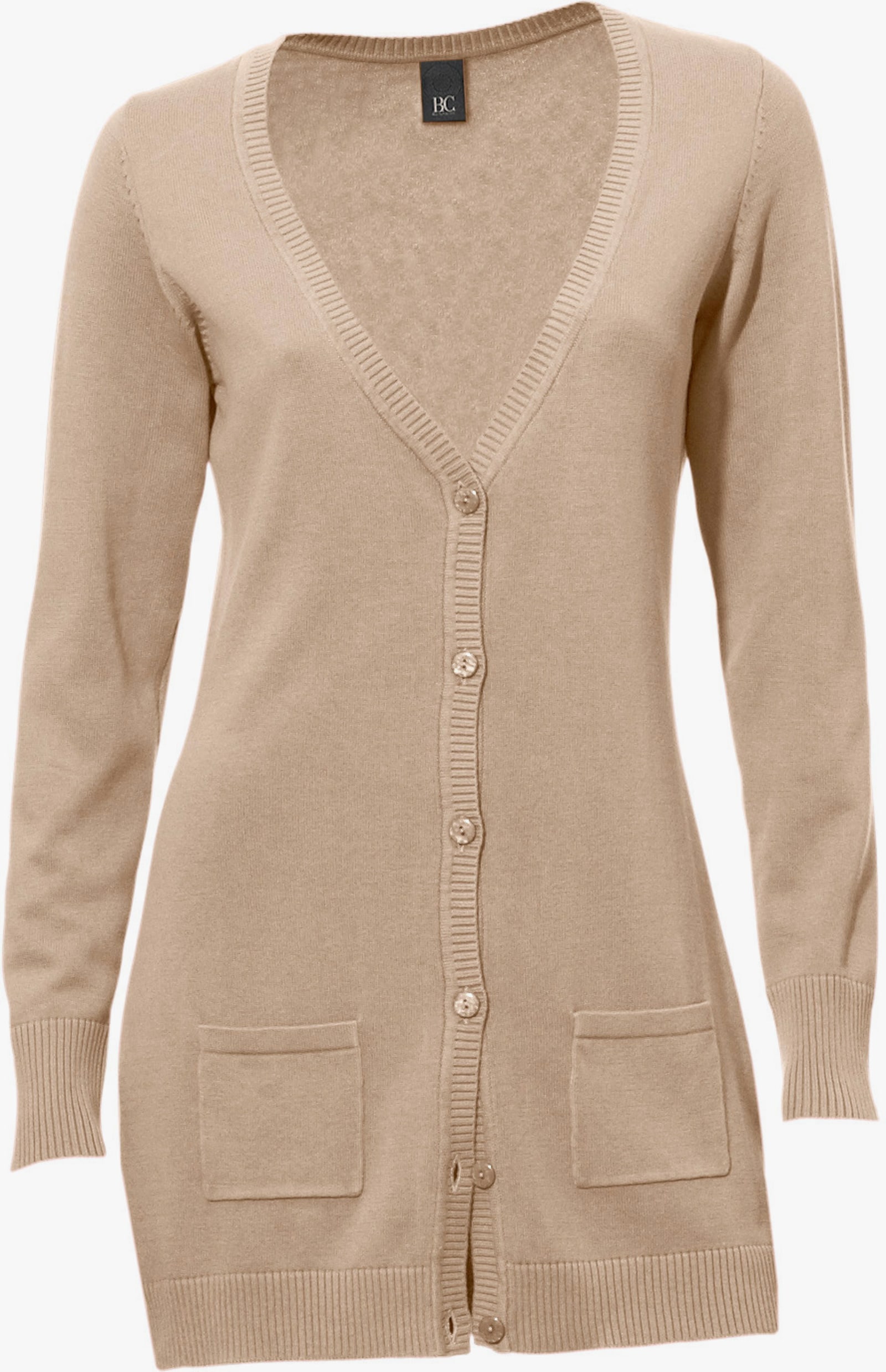 heine Feinstrickjacke mit Taschen - beige