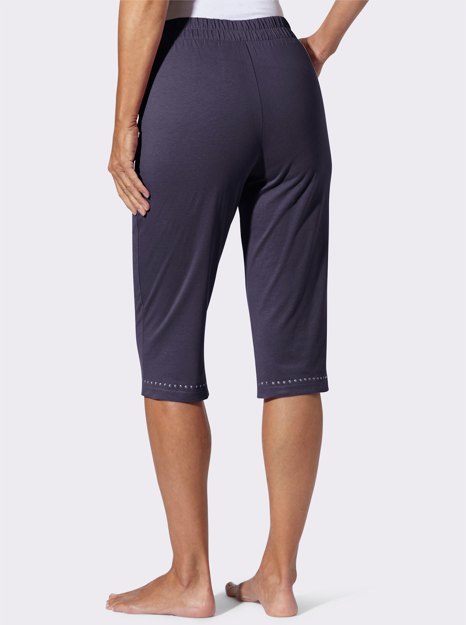 Freizeithose in Capri-Länge - marine